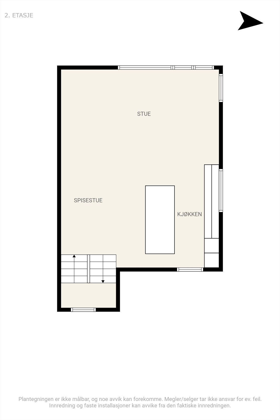 Plantegning 2. etasje Galleribilde