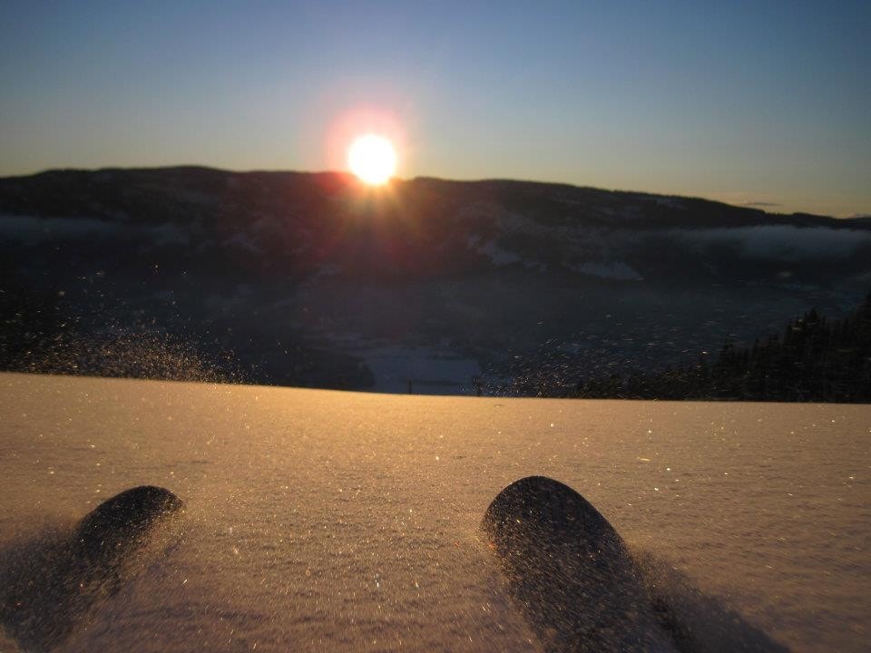 Bilder fra Valdres Alpinsenter - det er ski inn/ut fra hytta/tomta Galleribilde