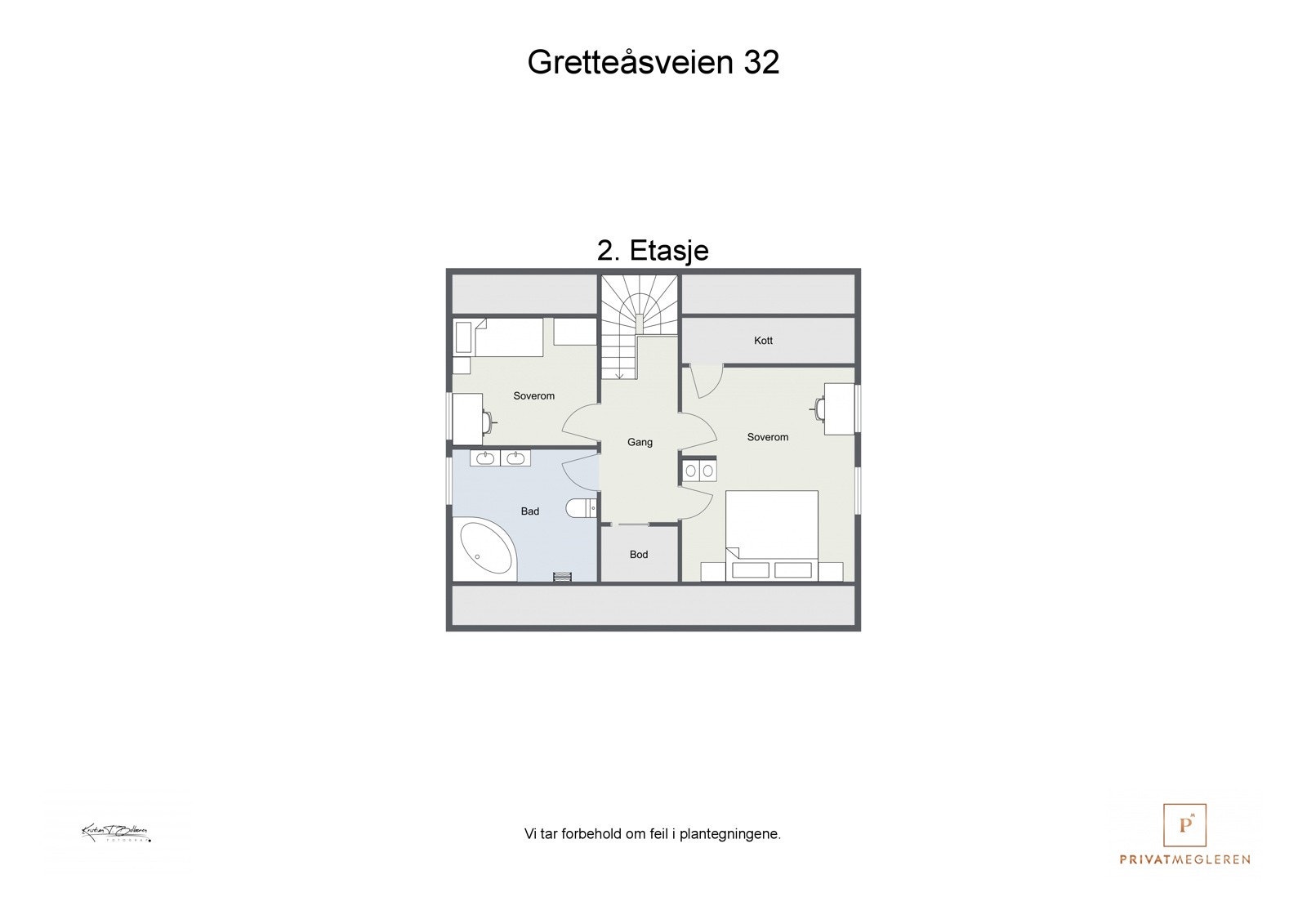 Gretteåsveien 32 - 2D plantegning 2. Etasje Galleribilde
