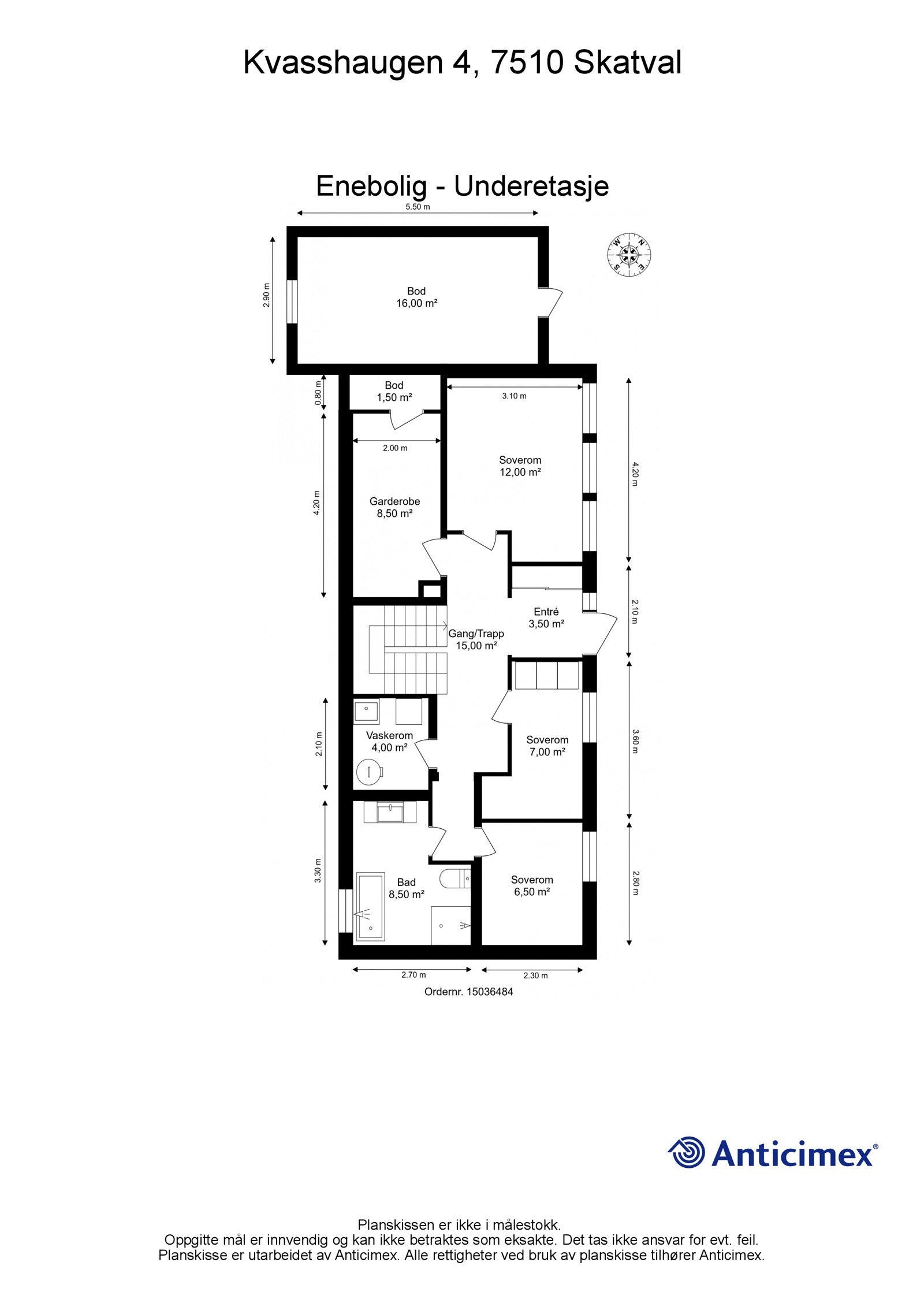 Planskisse - Underetasje Galleribilde