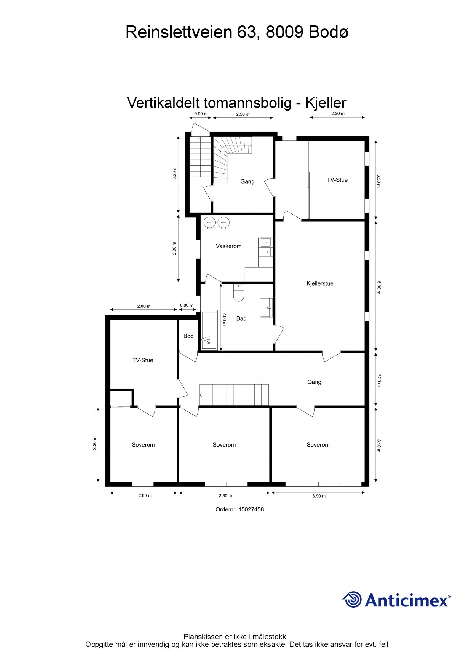 Planskisse kjelleretasje Galleribilde
