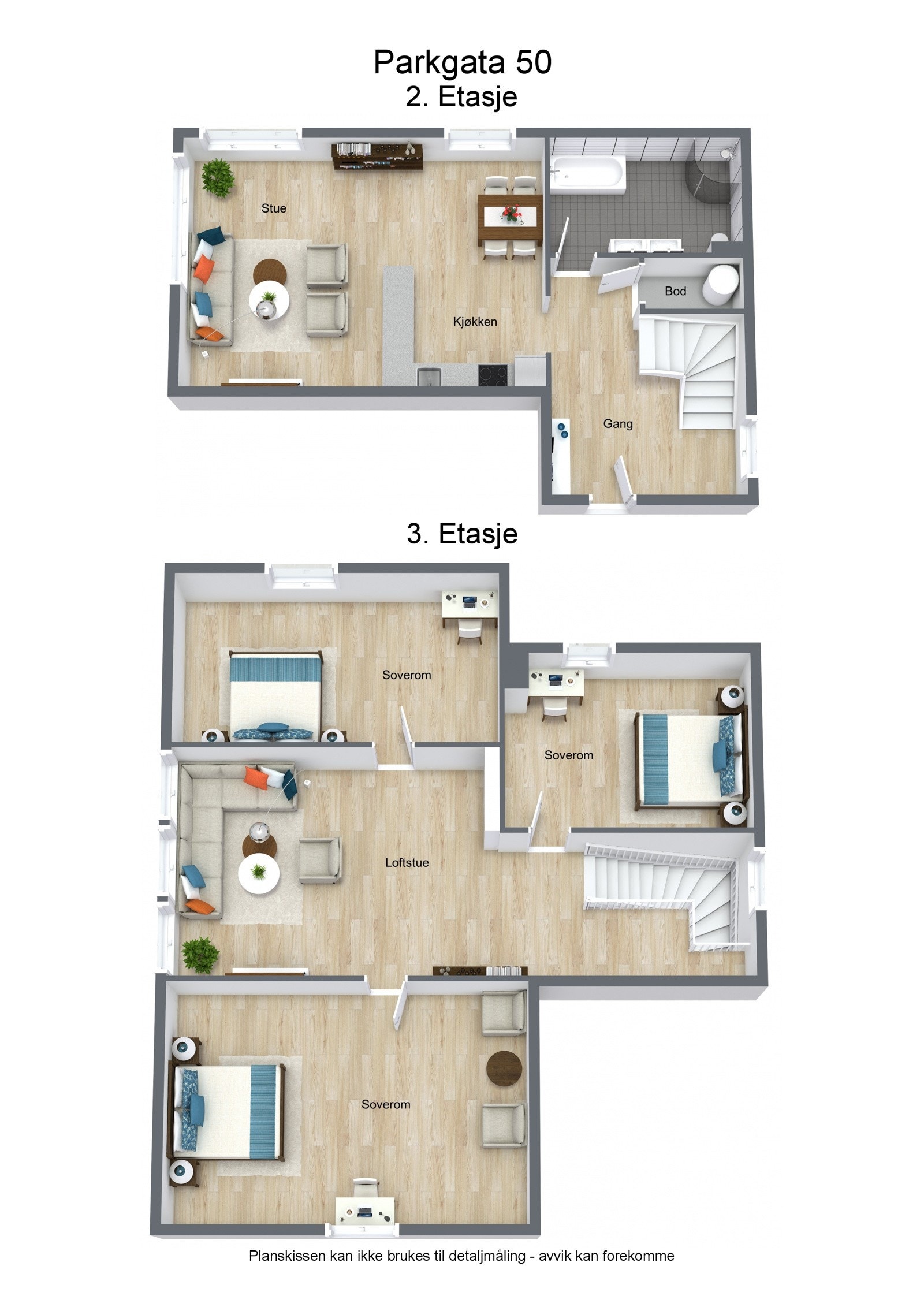 Plantegning 3D Galleribilde