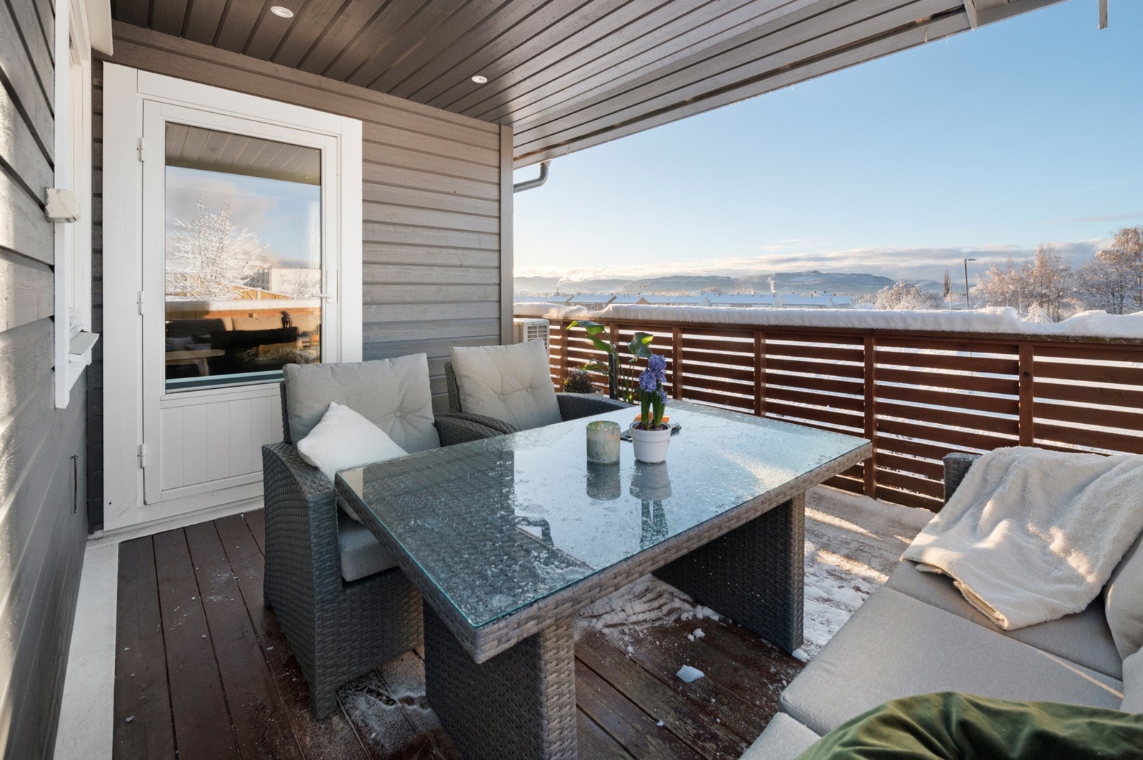 Balkongen er på 12 m². Galleribilde