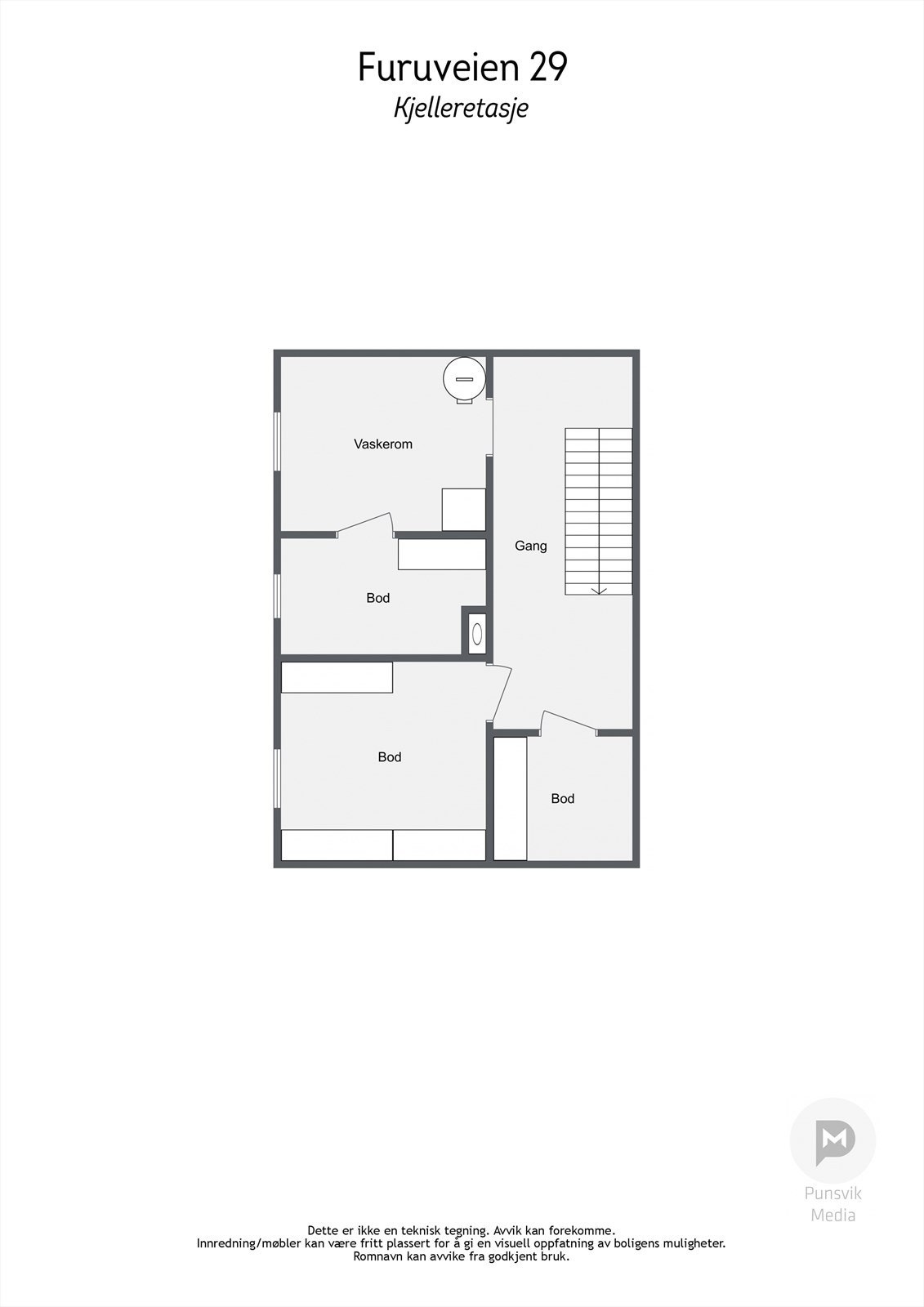 Plantegning kjelleretasje Galleribilde