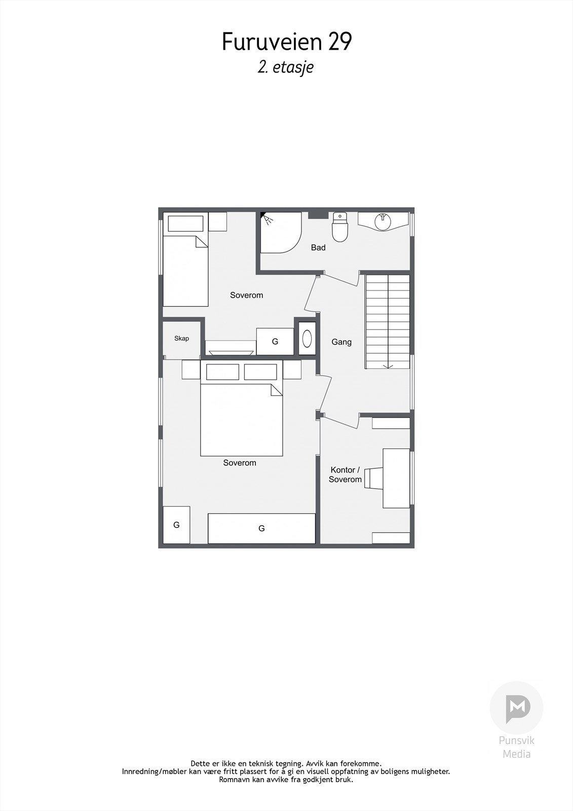 Plantegning 2. etasje Galleribilde