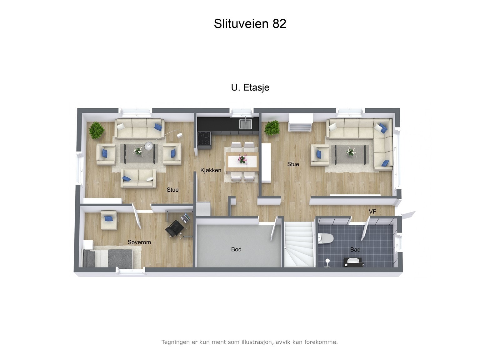 Slituveien 82 - 3D - U. Etasje - Letterhead Galleribilde