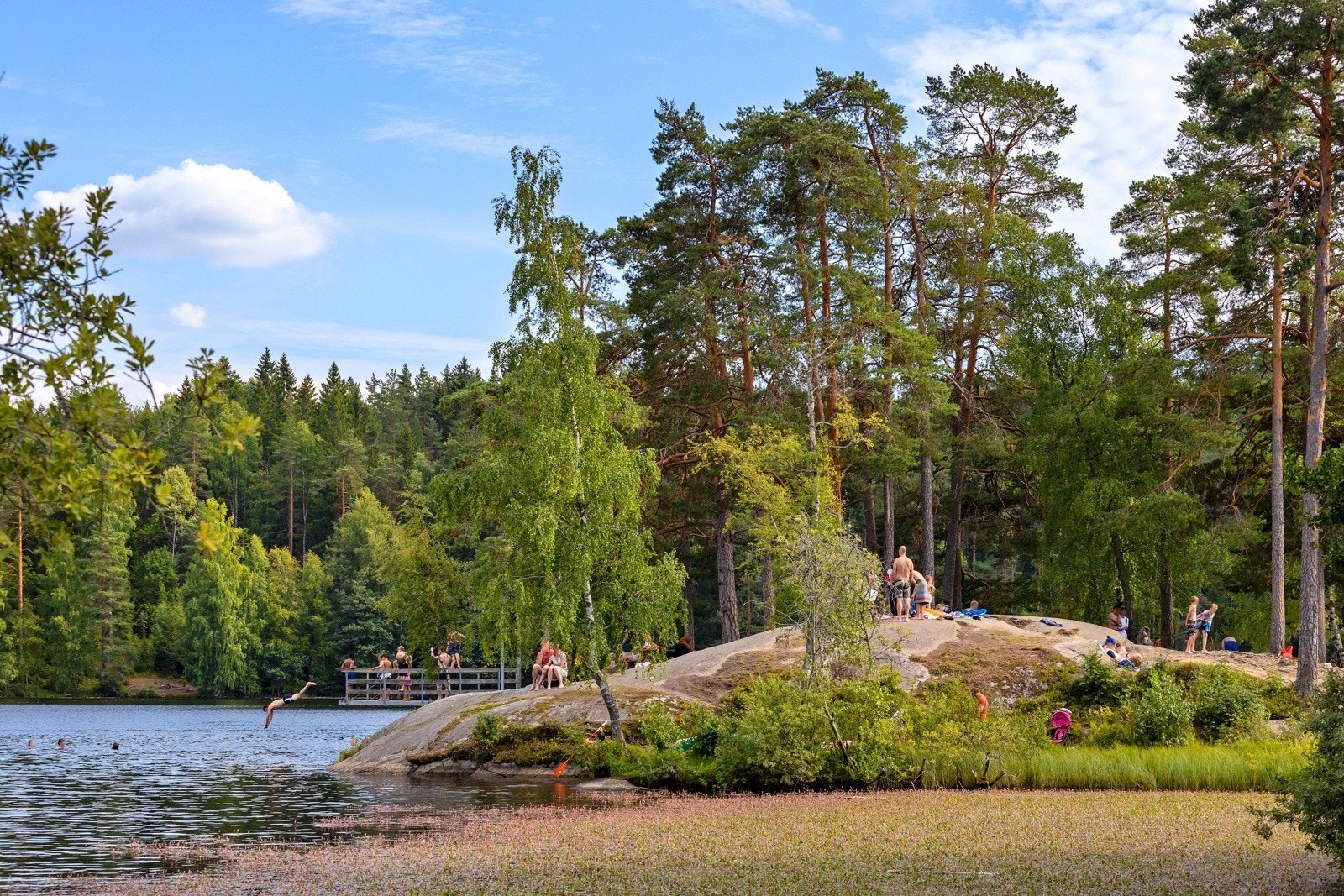 Bråten badeplass ved Nøklevann. Galleribilde