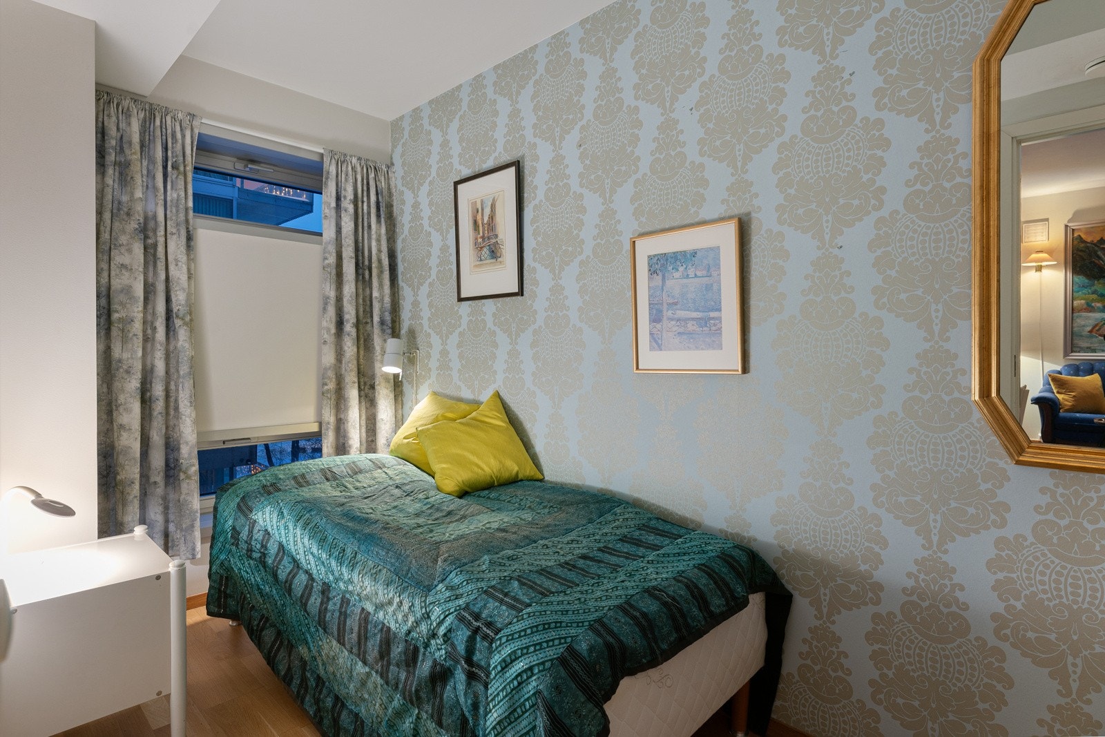 Soverommet har en svært skjermet beliggenhet mot Akerselva. Galleribilde