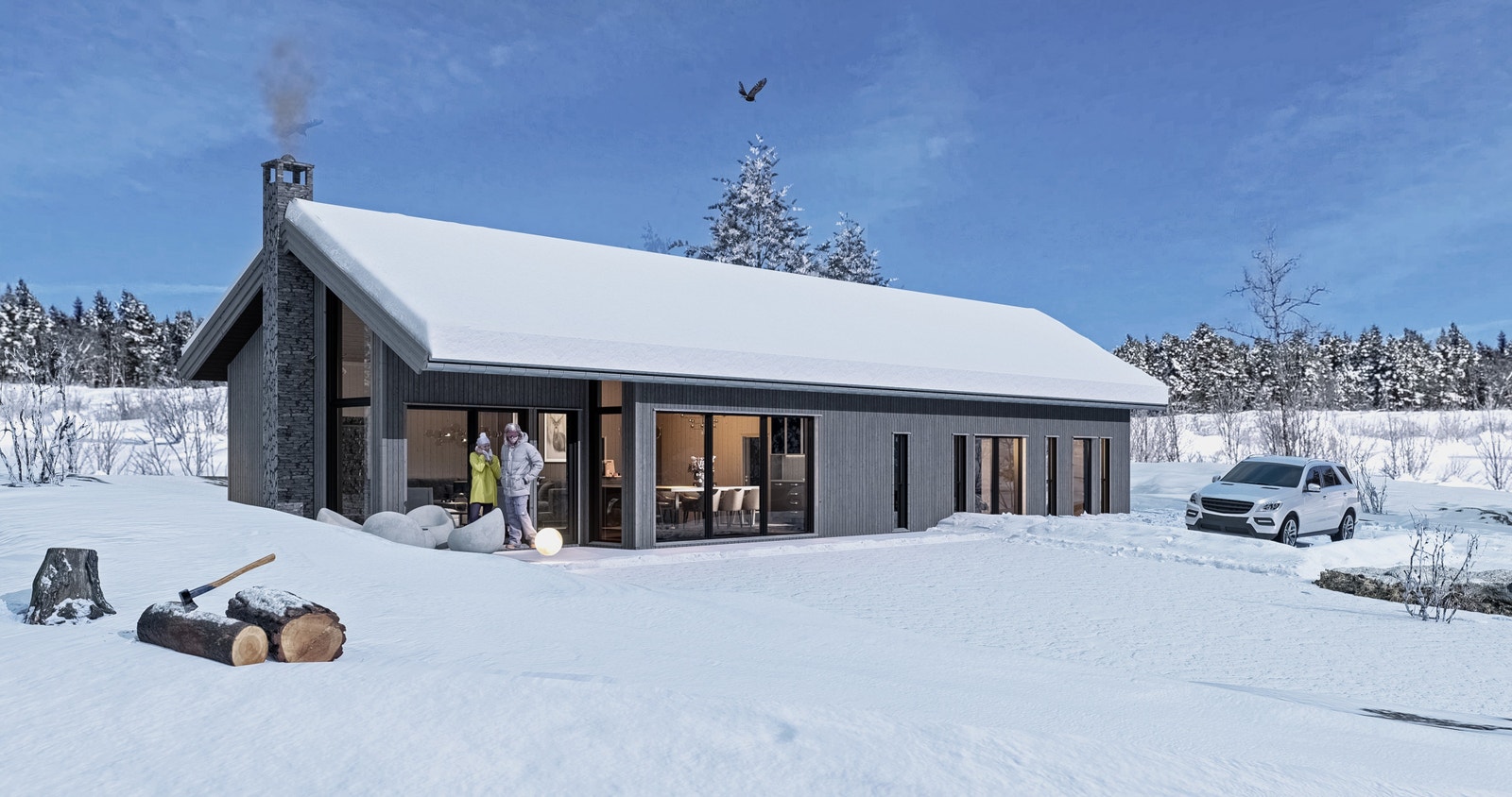 Innbydende moderne fasade Galleribilde