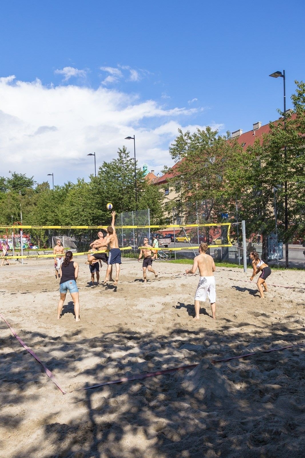 Rett ved Torshovparken er det sandvolleyballbaner, minigolf, basket- og fotballbane. Galleribilde