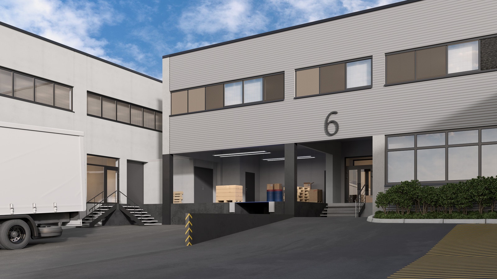 Varemottak illustrert som ferdig. Galleribilde