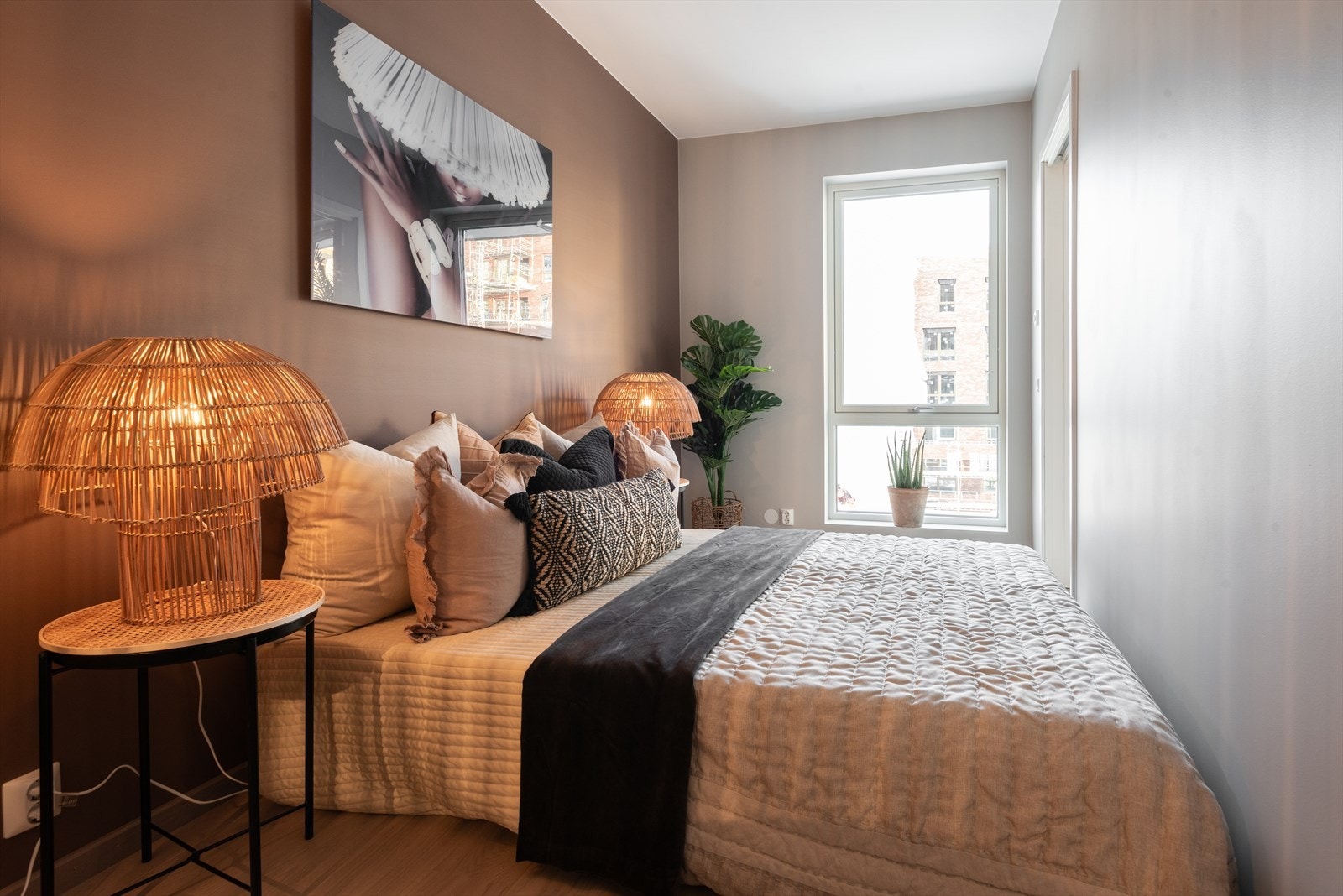 Plass til dobbeltseng på soverommet. Galleribilde