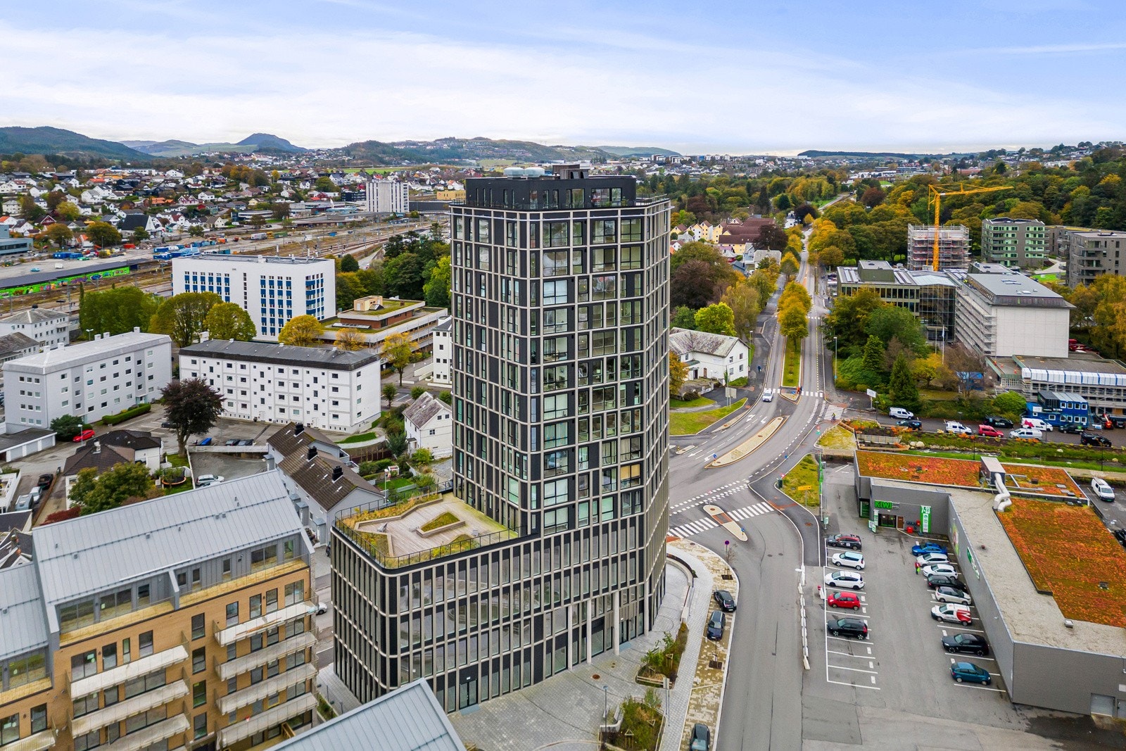 Alle beboerne har tilgang til felles takterrasse, selskapslokale og gjestehybel Galleribilde