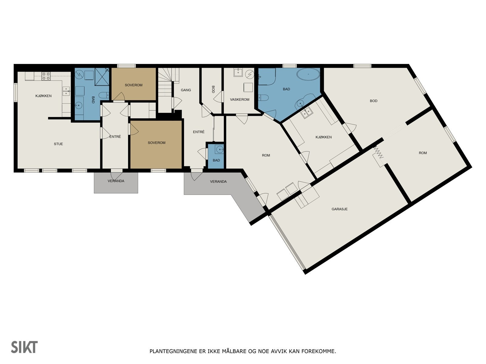 Planskisse underetasje Galleribilde