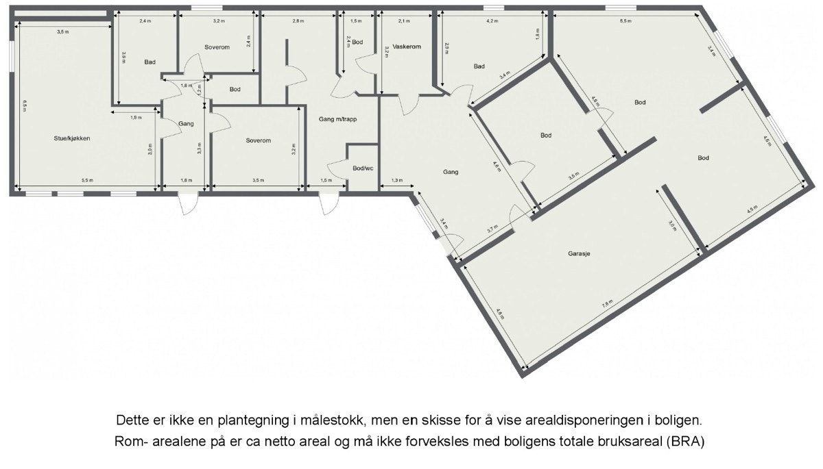 Planskisse underetasje Galleribilde