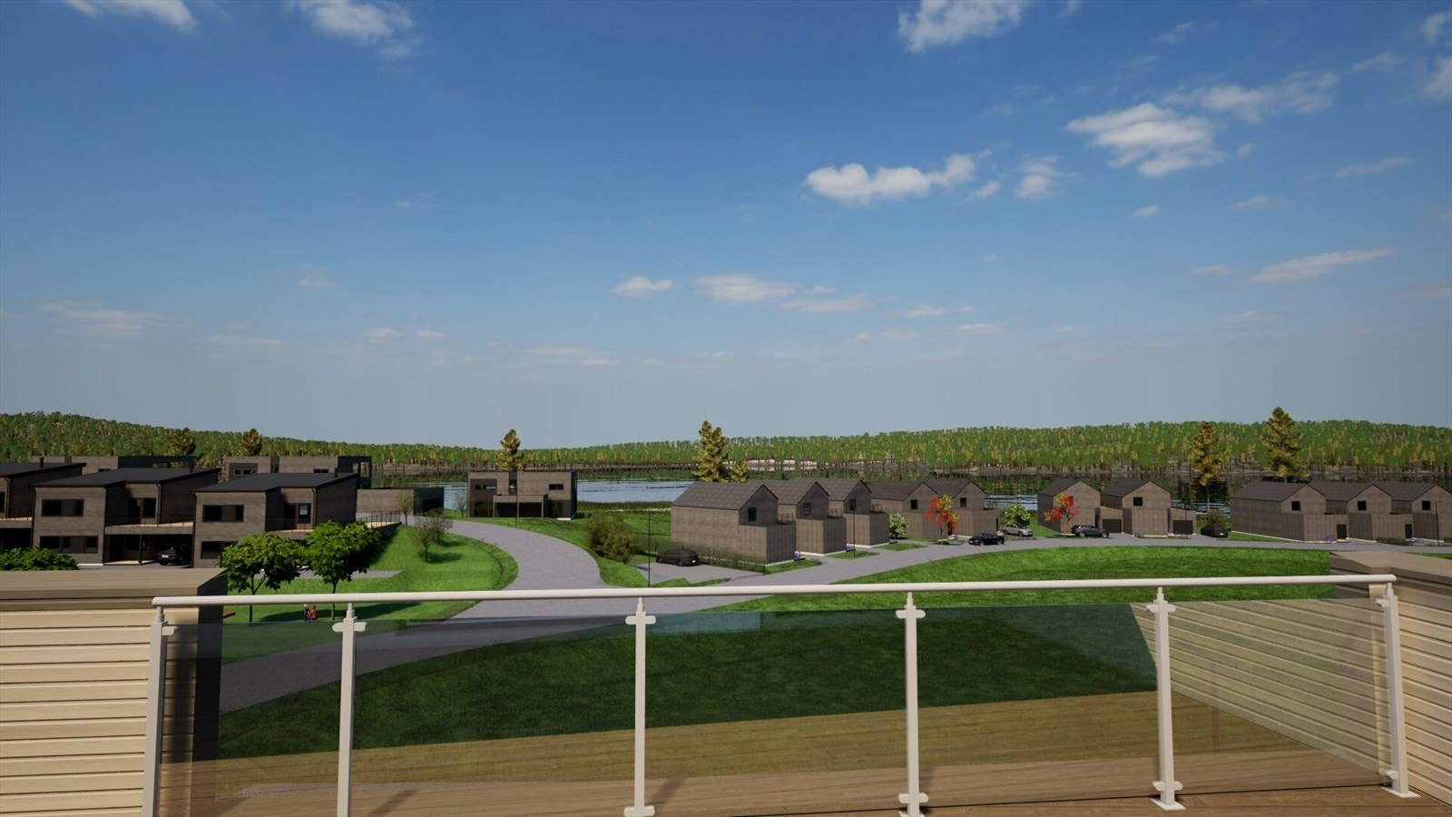 Delfeltene på området vil bli bygd av Nordbohus og vil bestå av pene, moderne hus hvor man fortsatt får fin utsikt fra denne tomte. Galleribilde