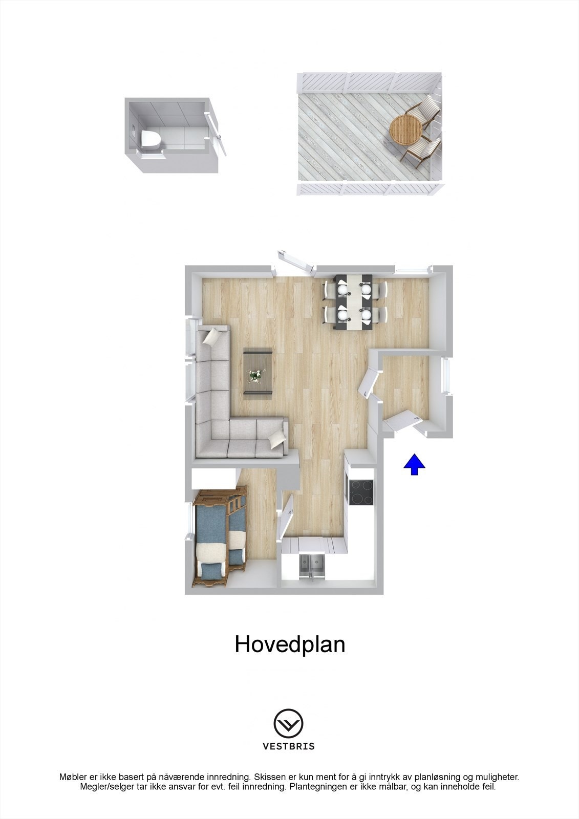 Plantegning - Jøsendal 143, 5763 Skare - Hovedplan - 3D.jpg Galleribilde