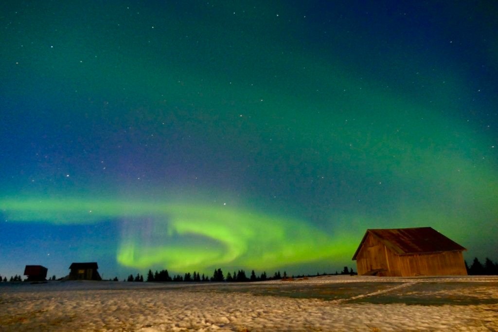 Nordlys ved Ørterstølen. Galleribilde