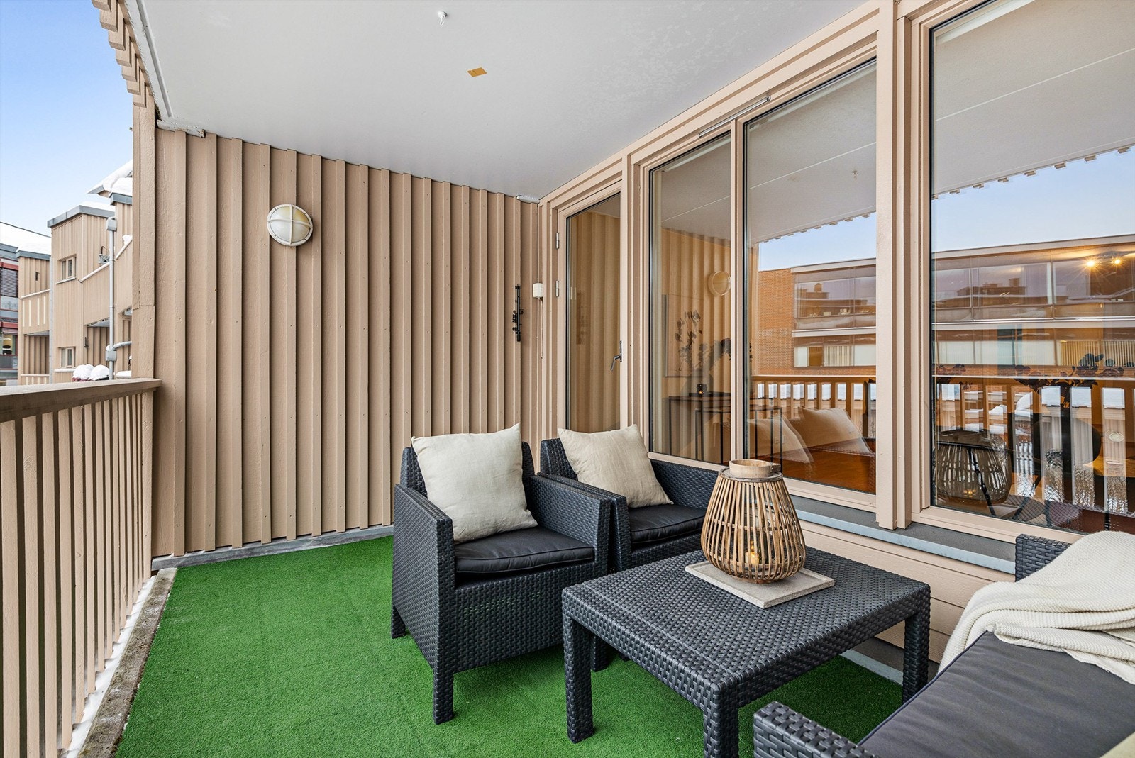 Balkongen er overbygget. Galleribilde