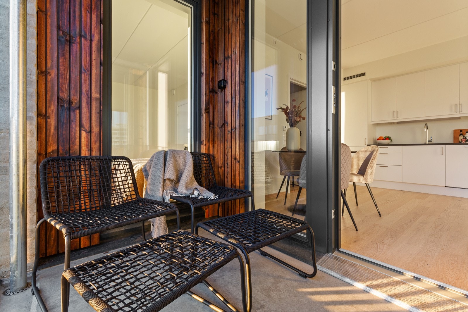 Balkongen er på 5 kvm og vender mot syd. Galleribilde