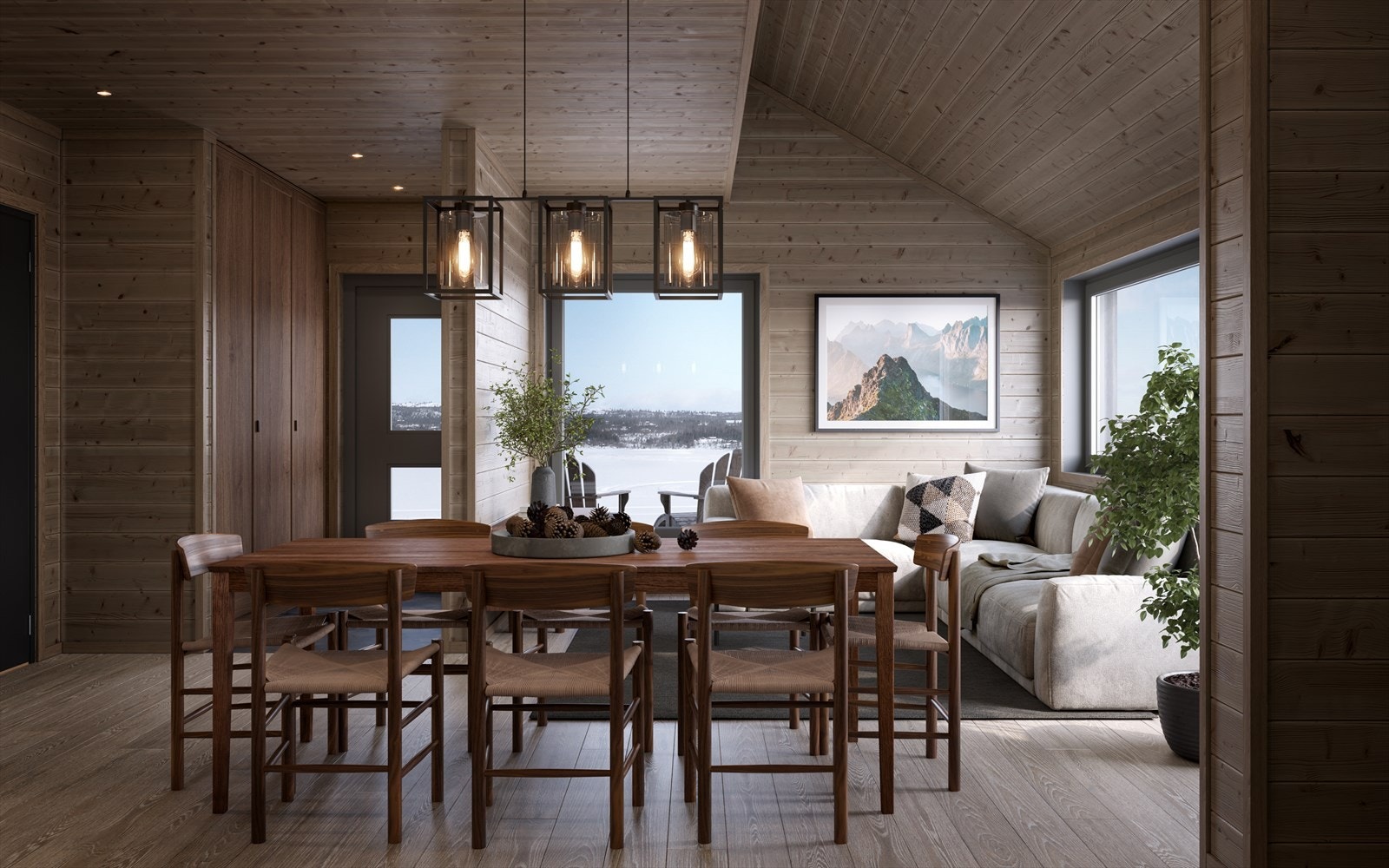 Illustrasjon leilighet nr. 10, også med nydelig utsikt mot Tisleifjorden. Galleribilde