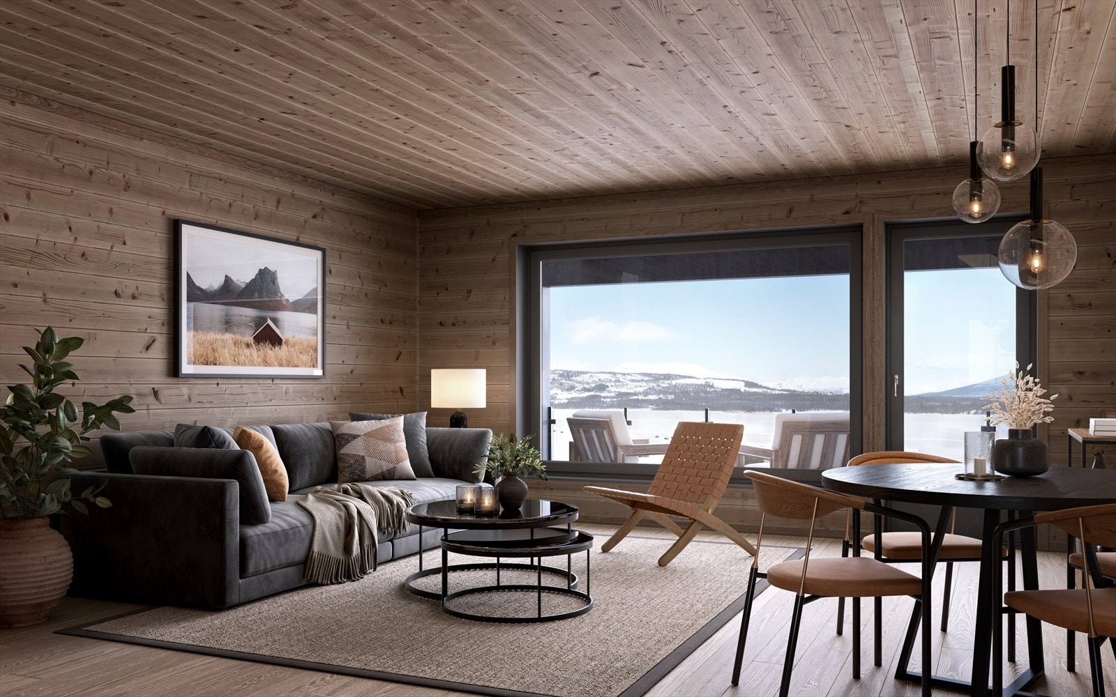 Velkommen til strøkne fjelleiligheter på Golsfjellet Vest. Illustrasjonsbilde fra leilighet nr. 14 som er beliggende i 2. etg. Galleribilde