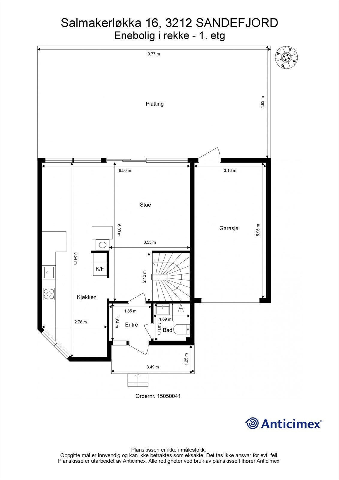 Plantegning 1. etasje Galleribilde