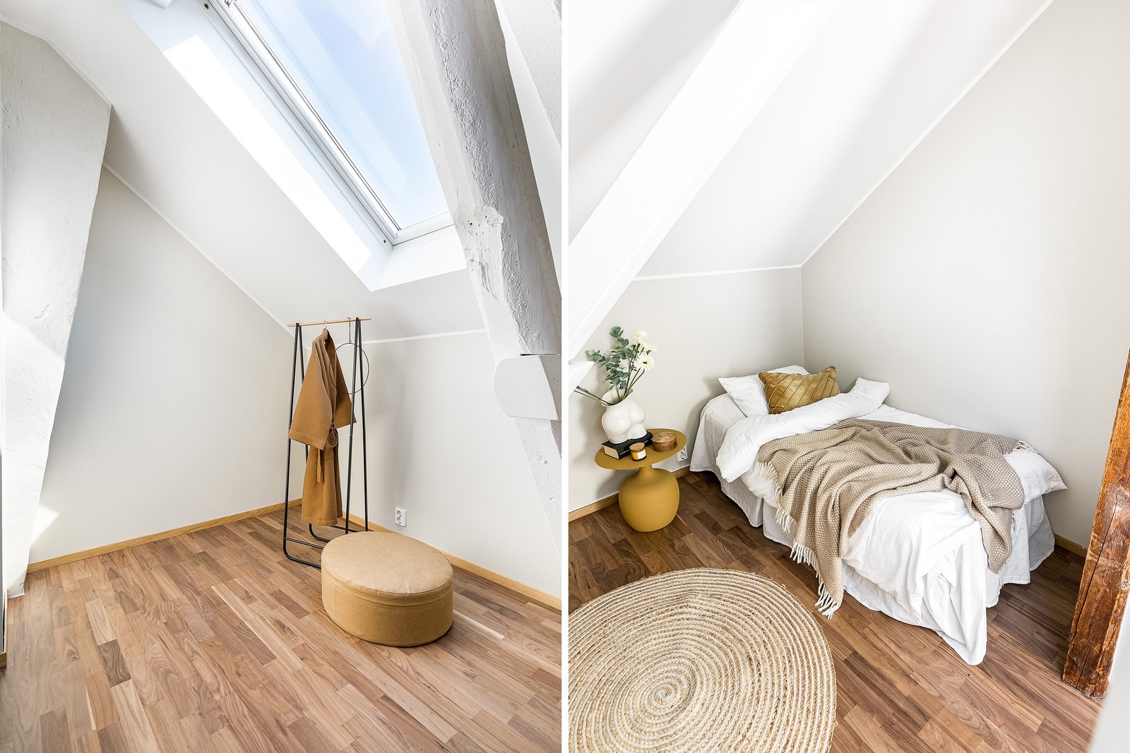 Kneveggenes høyde legger til rette for god utnyttelse av gulvflaten også i soverommene. Galleribilde