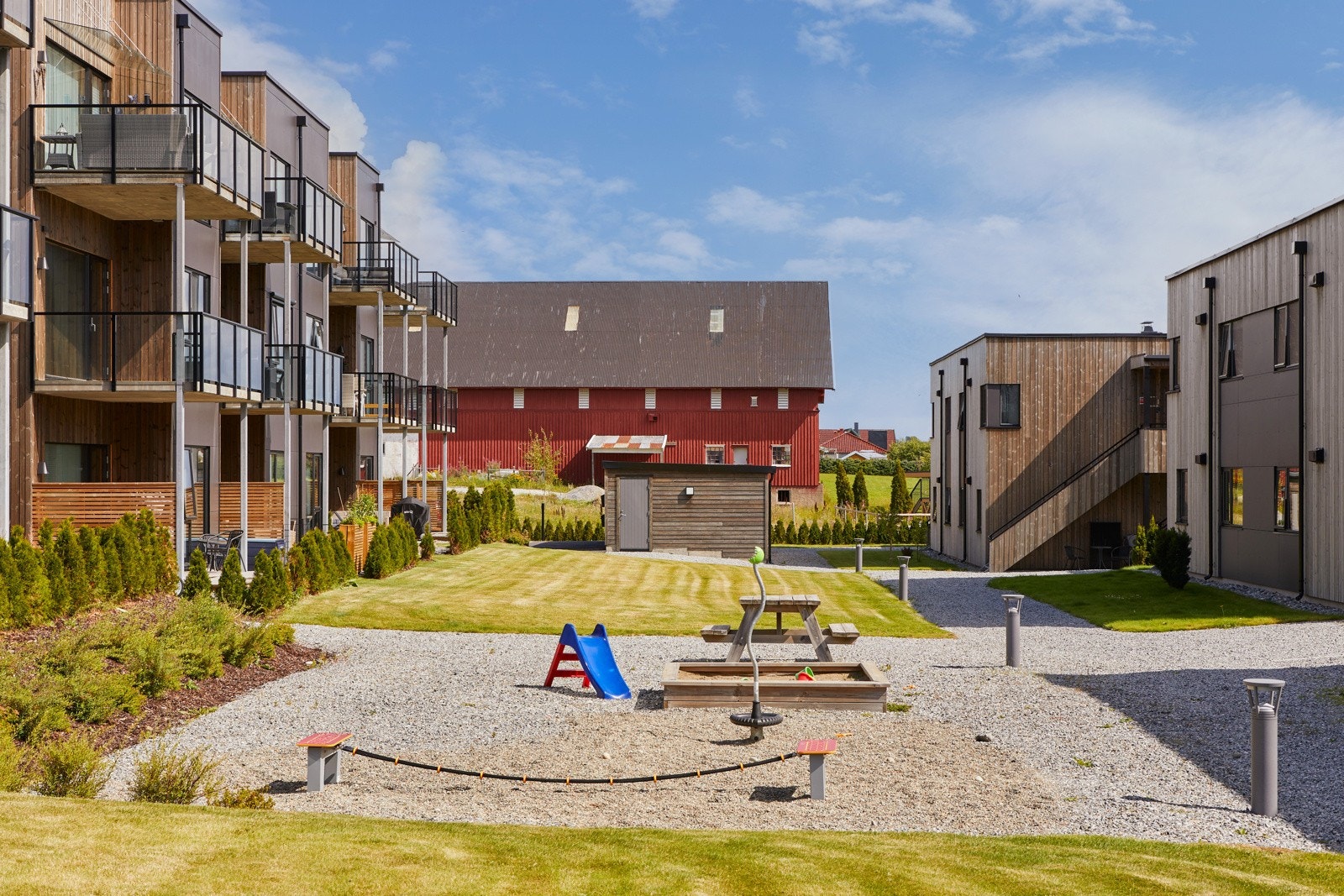 Fin lekeplass for barna på fellesområdene. Galleribilde
