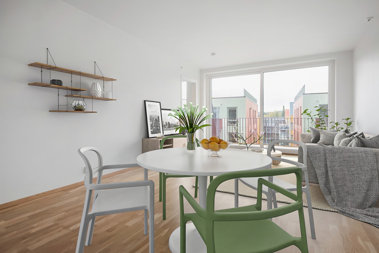 Leiligheten er på romslige 78m², har åpne løsninger og tre gode soverom. Galleribilde