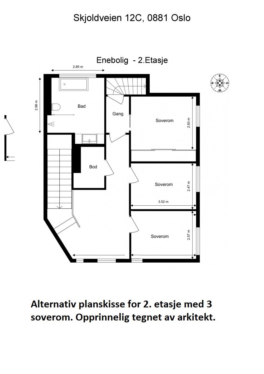 Alternativ planskisse 2. etasje Galleribilde