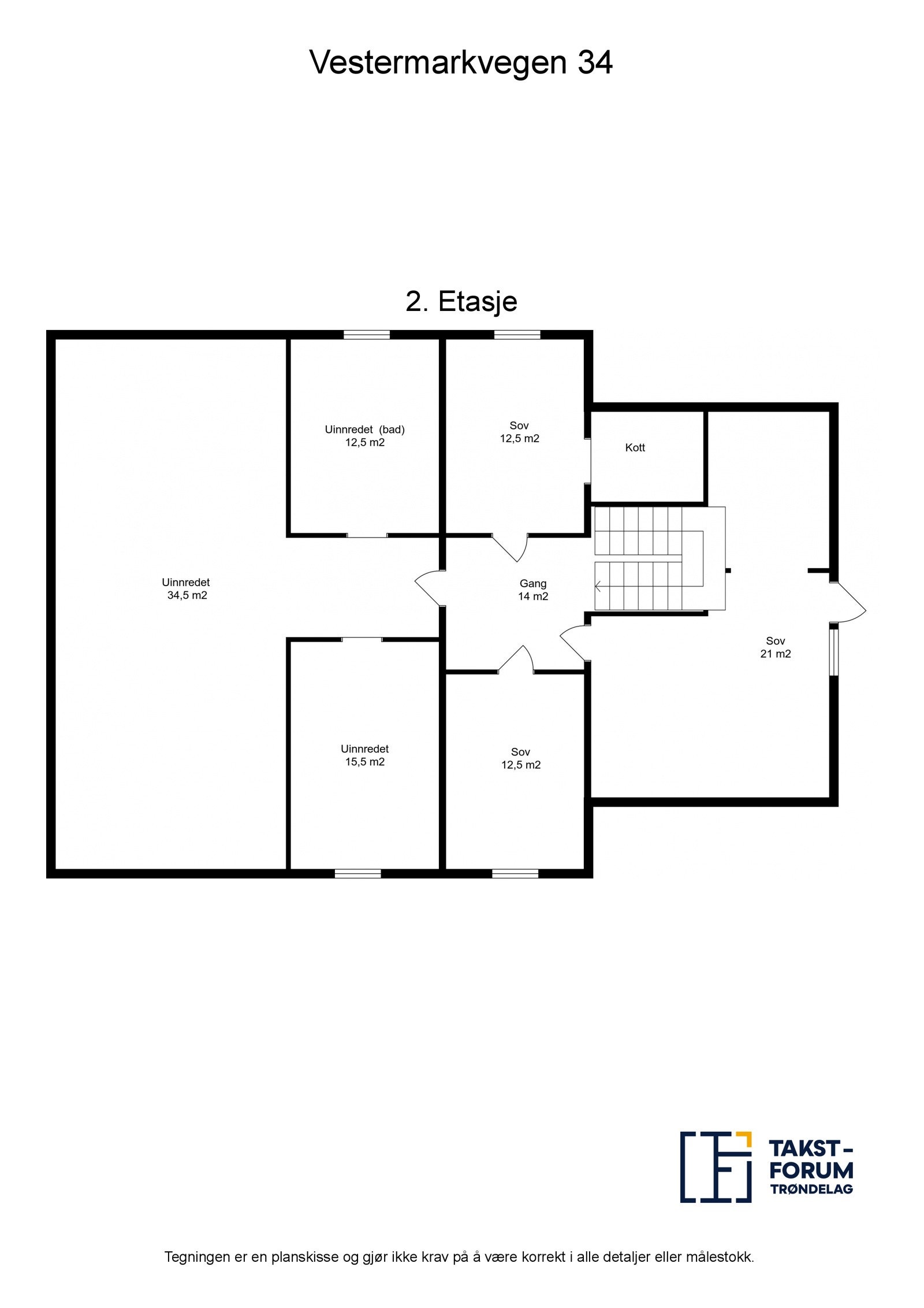 Planskisse 2. etg. Galleribilde