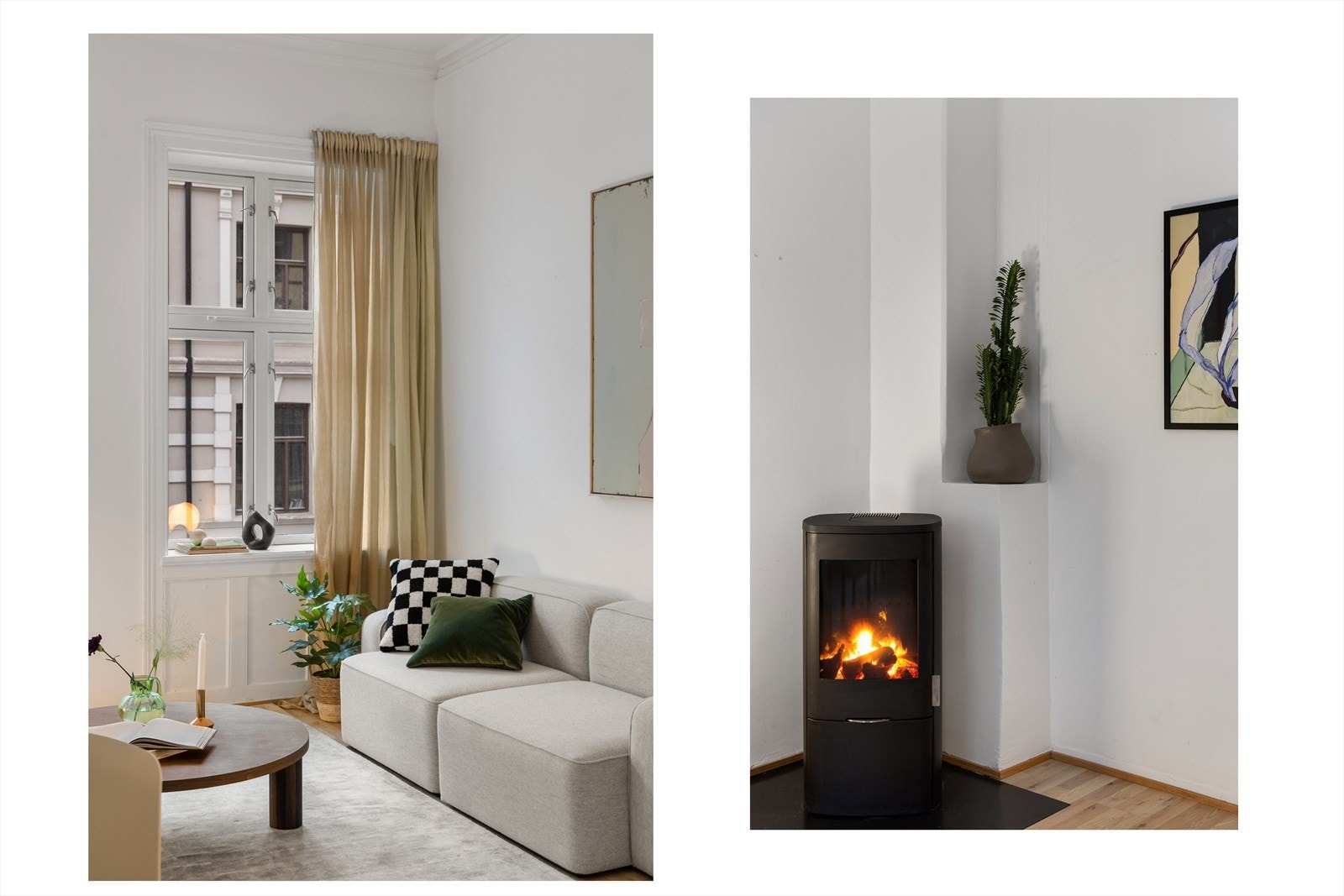 Det er gode møbleringsmuligheter i stuen Galleribilde