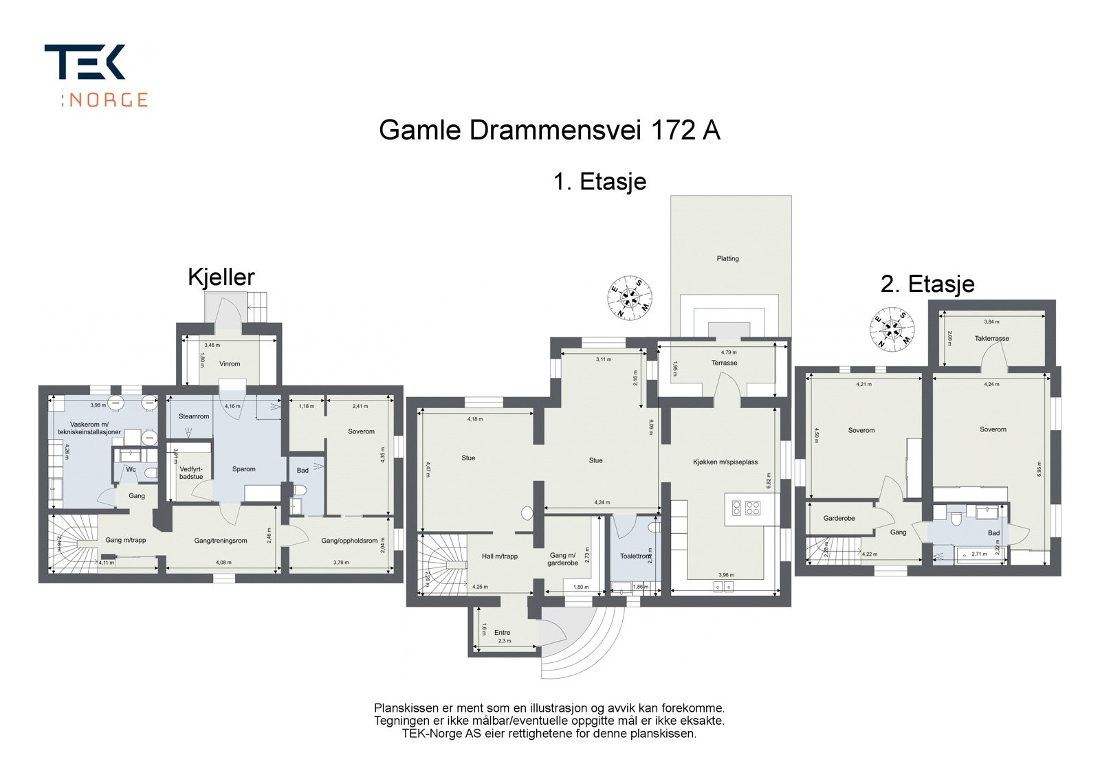 Plantegning Gamle Drammensvei 172A Galleribilde