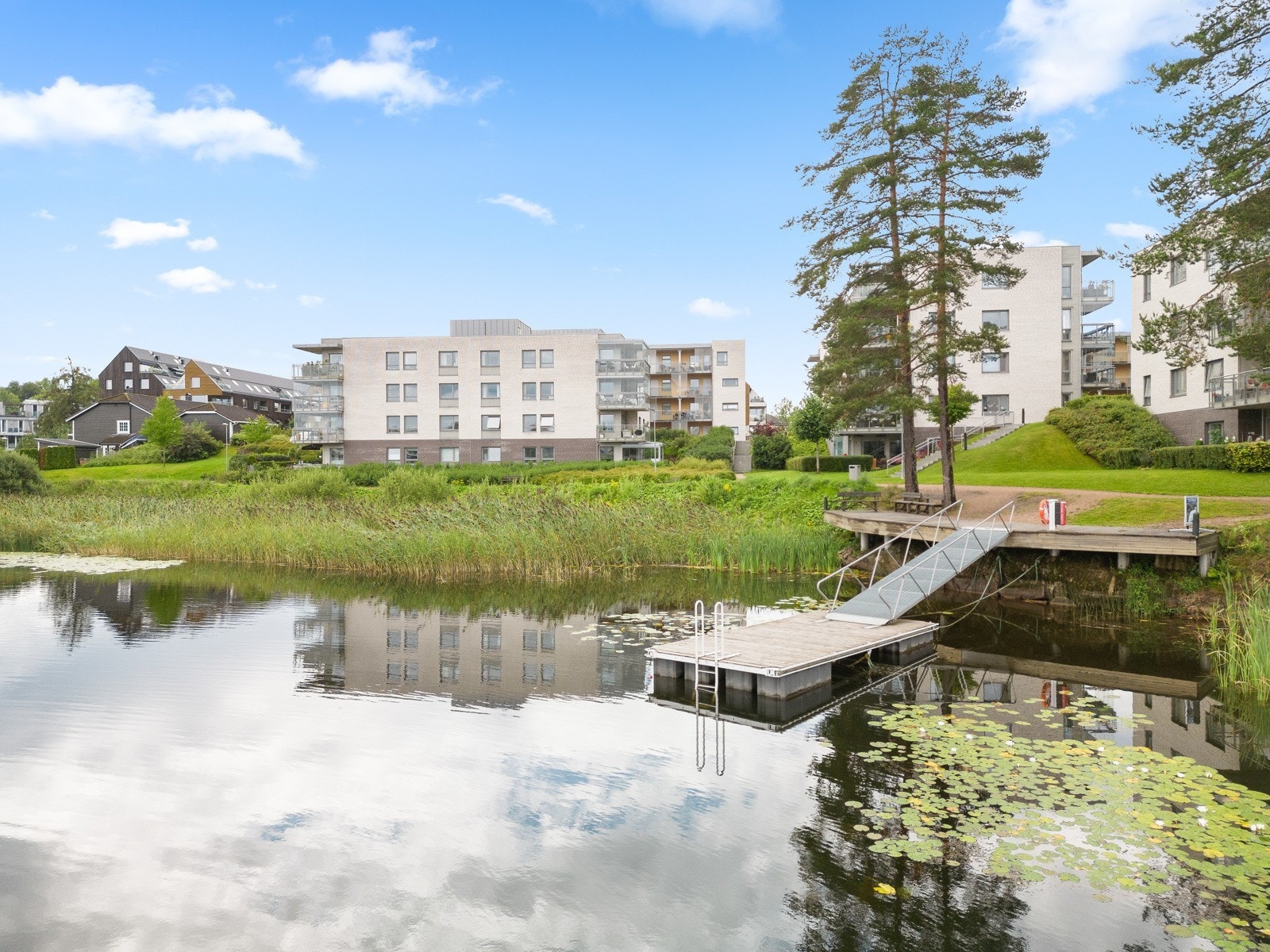 Nydelig fellesområde som grenser ned til Gjellumvannet. Galleribilde