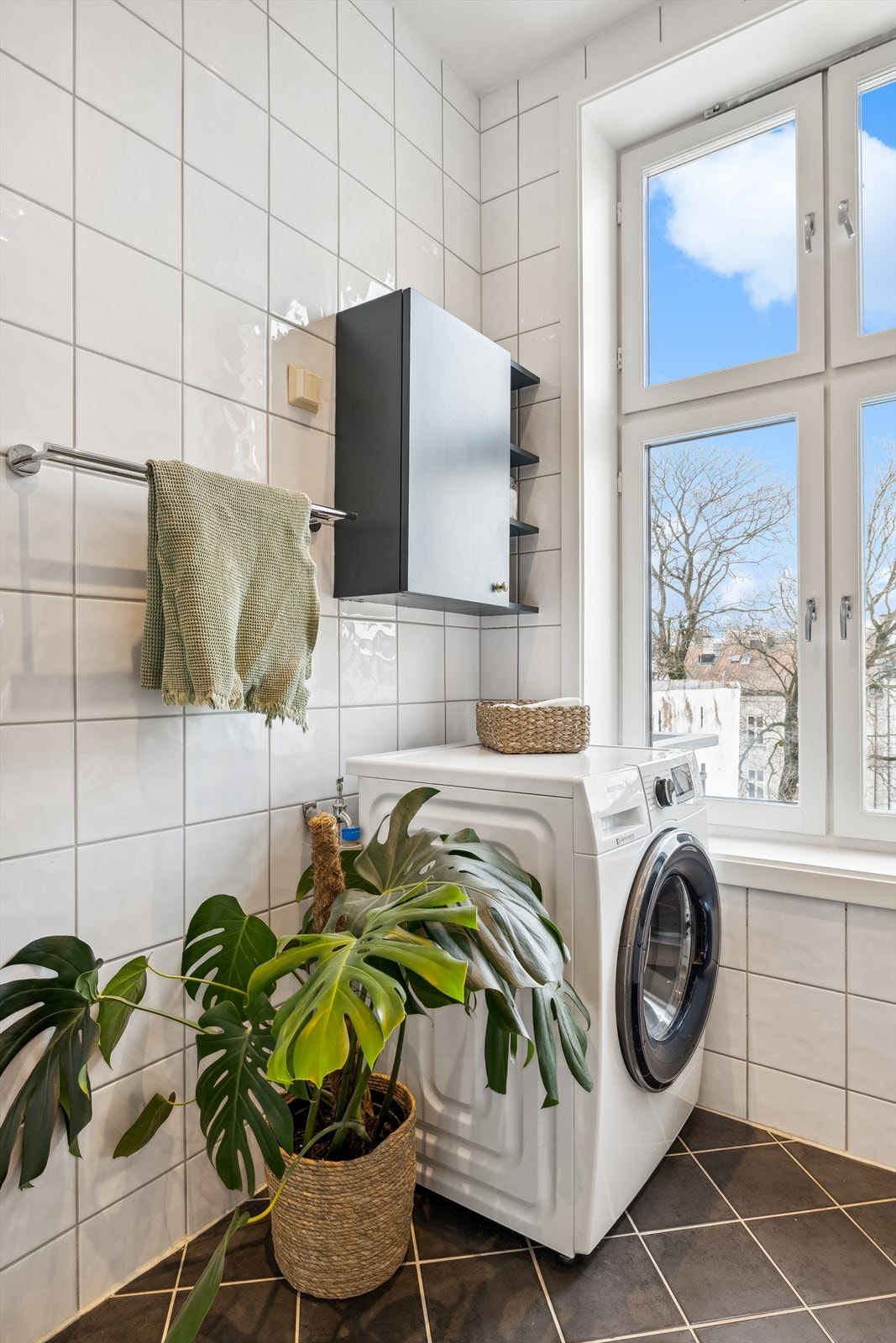 Det er opplegg for vaskemaskin. Galleribilde