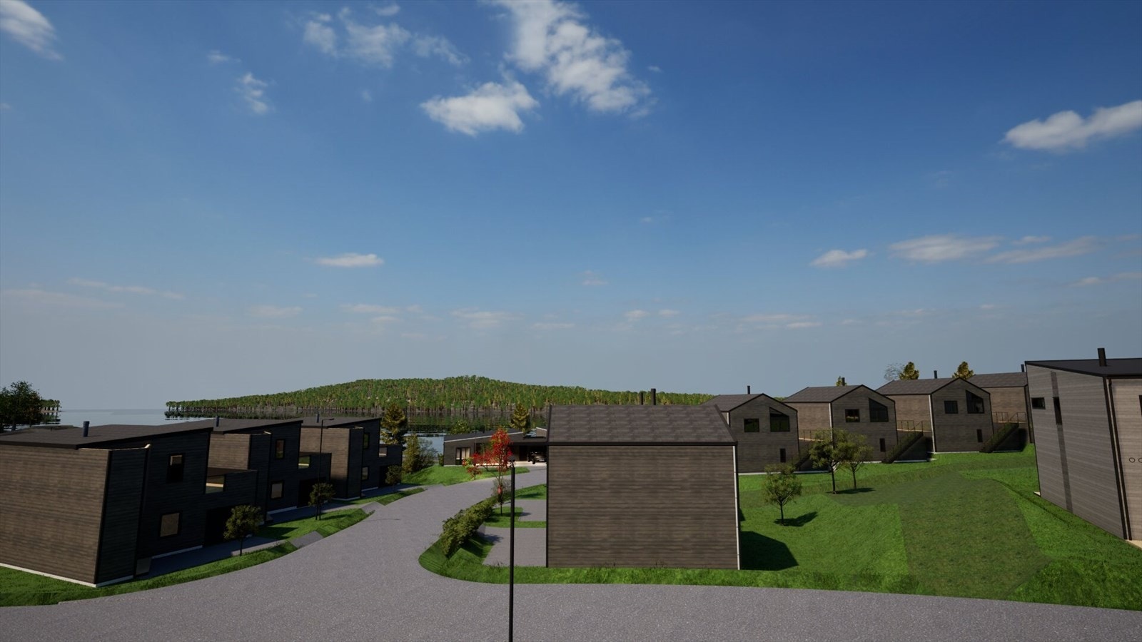 Husene som bygges nedenfor denne tomta vil bli moderne og pene og ikke ødelegge for denne tomta. Galleribilde