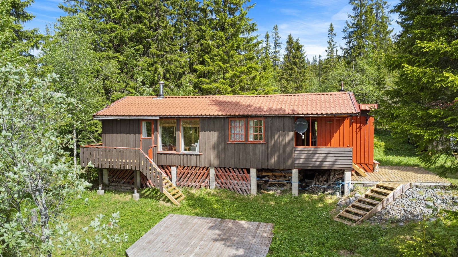 Hytta ligger i et flott område med kort avstand til helårs turstier. Galleribilde