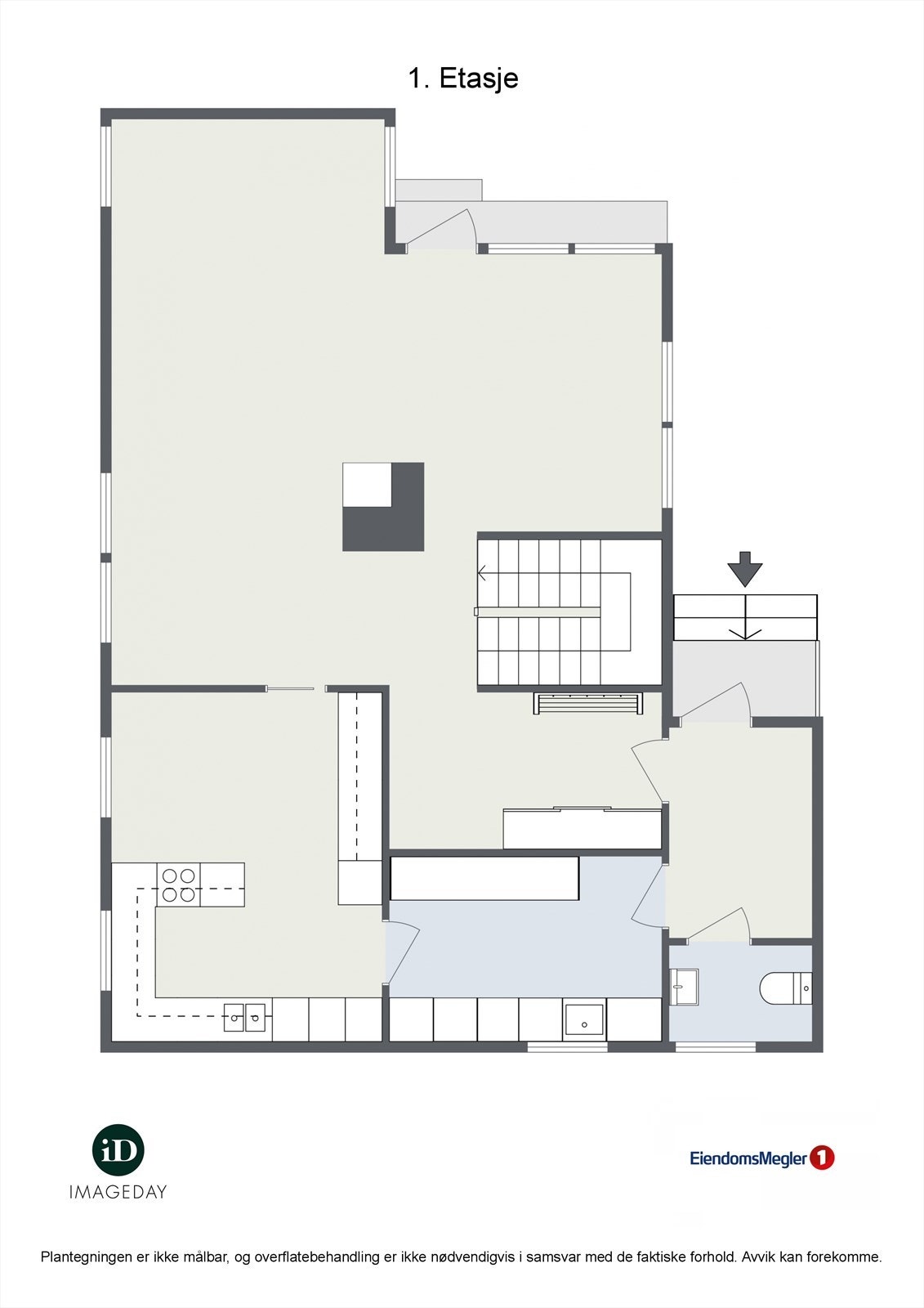 Smalåkeren 8 - 2D plantegning (1.etasje) Galleribilde