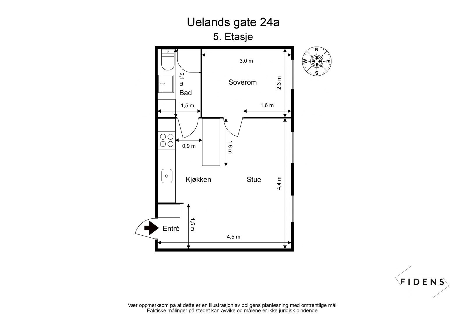 Plantegning - Nordvik Majorstuen Galleribilde
