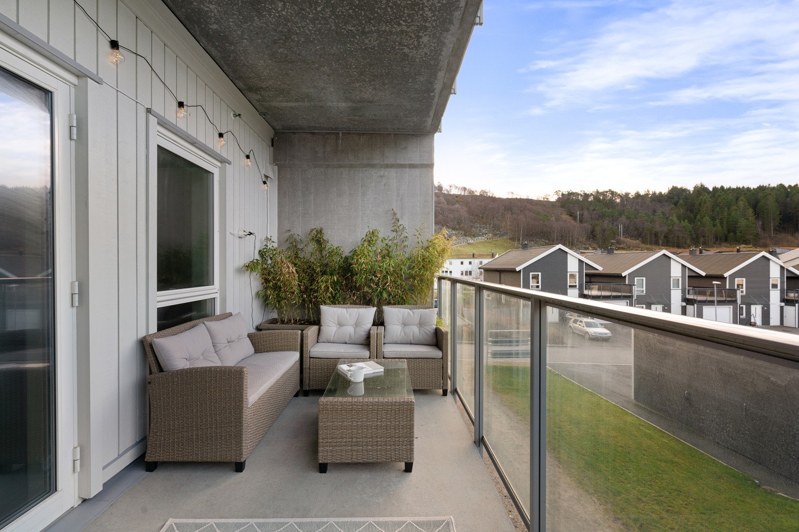 På balkongen er det god plass til utemøblement og grill. Galleribilde