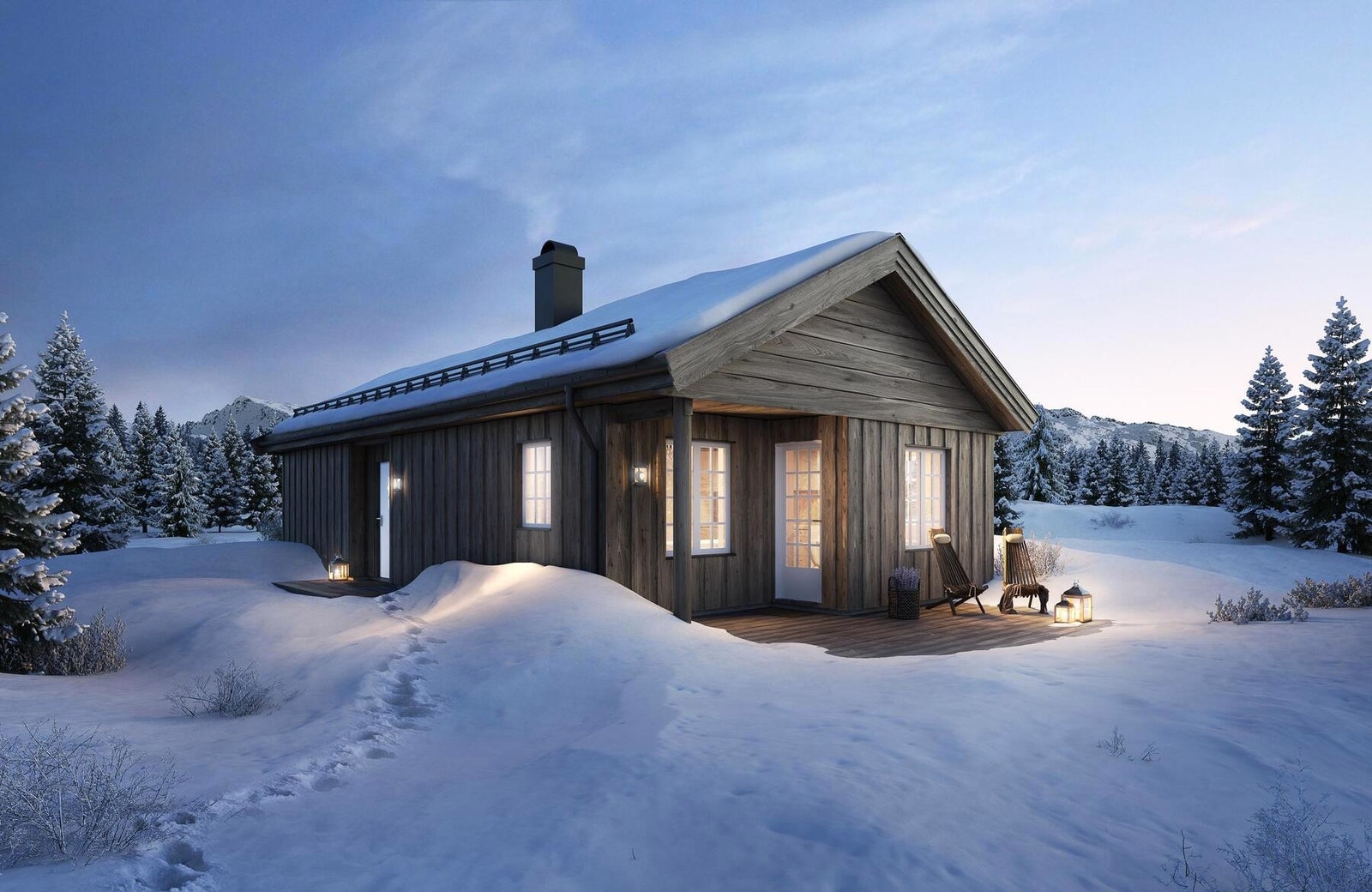 Illustrasjon Mjuken 65 med tradisjon uttrykk som kan leveres som tilvalg Galleribilde