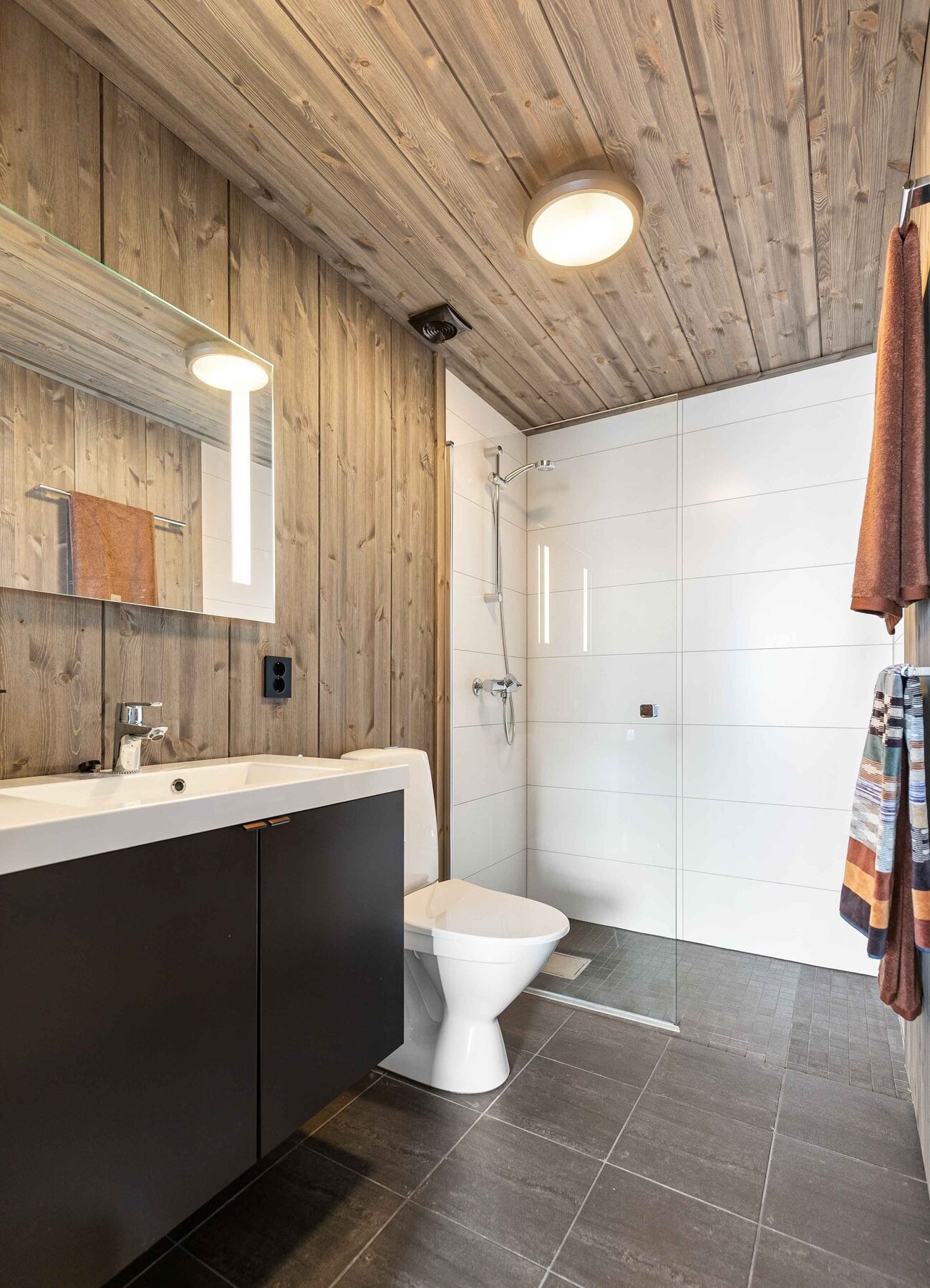 Foto fra bad en tilsvarende hytte. Galleribilde