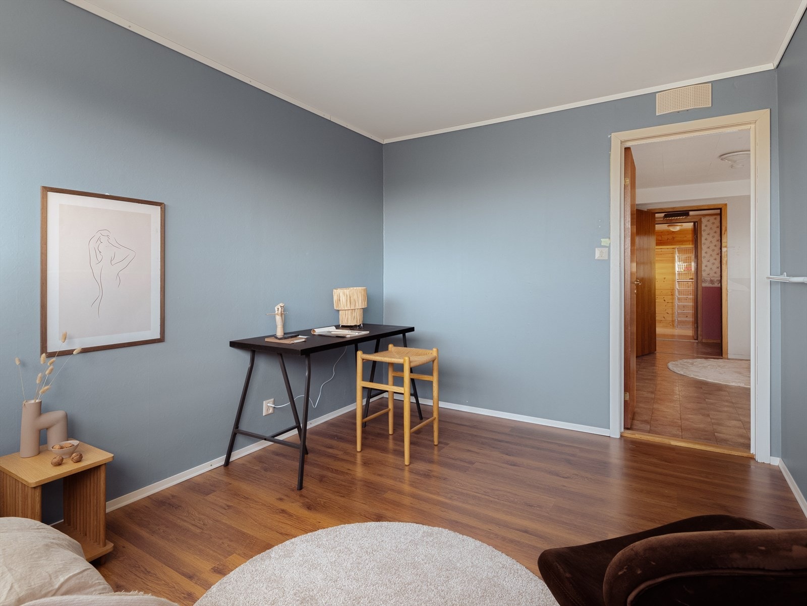 Det er god plass til å innrede med dobbeltseng, garderobeløsning og øvrig ønsket møblement. Galleribilde