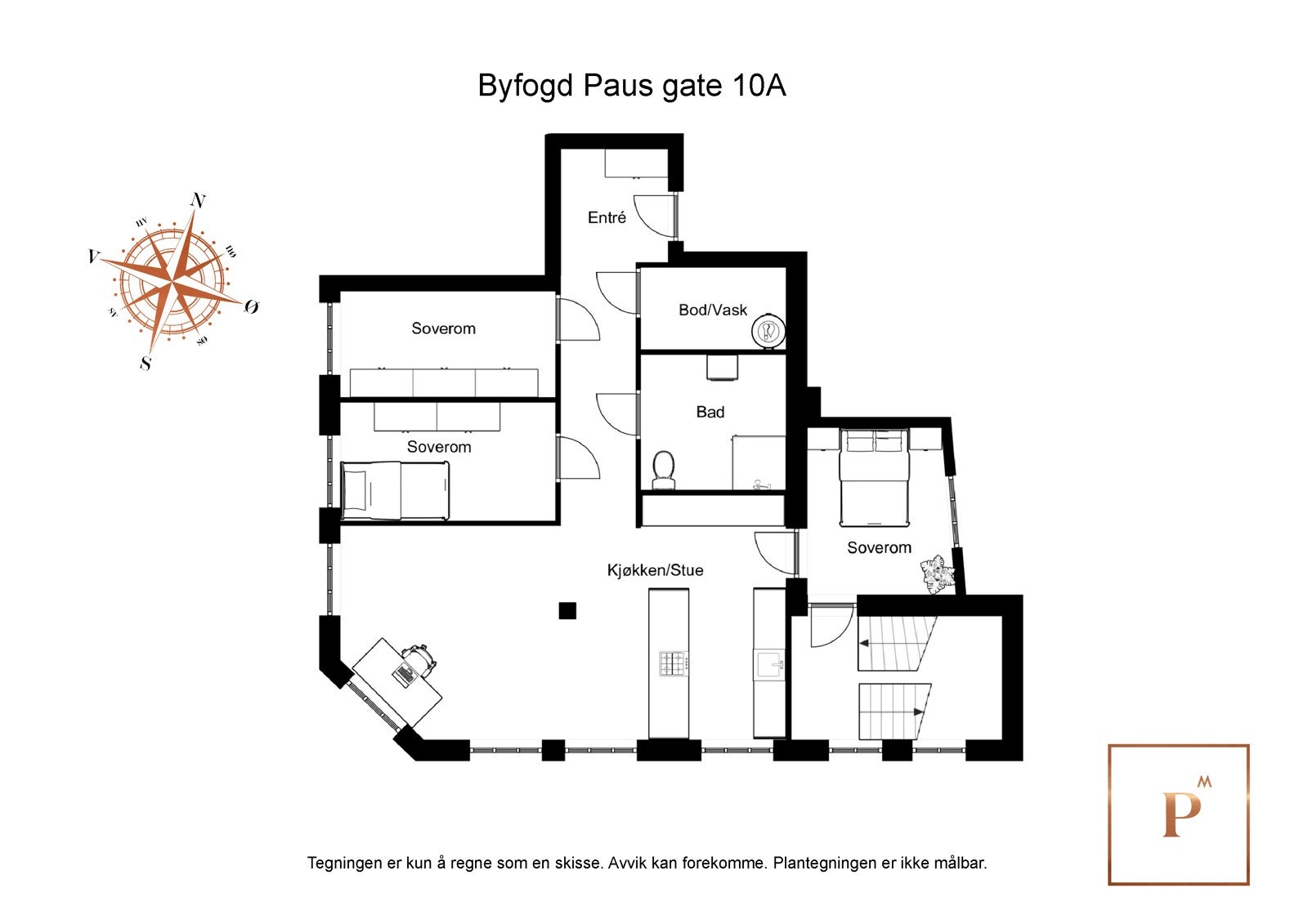 Alternativ planløsning - 3 soverom Galleribilde