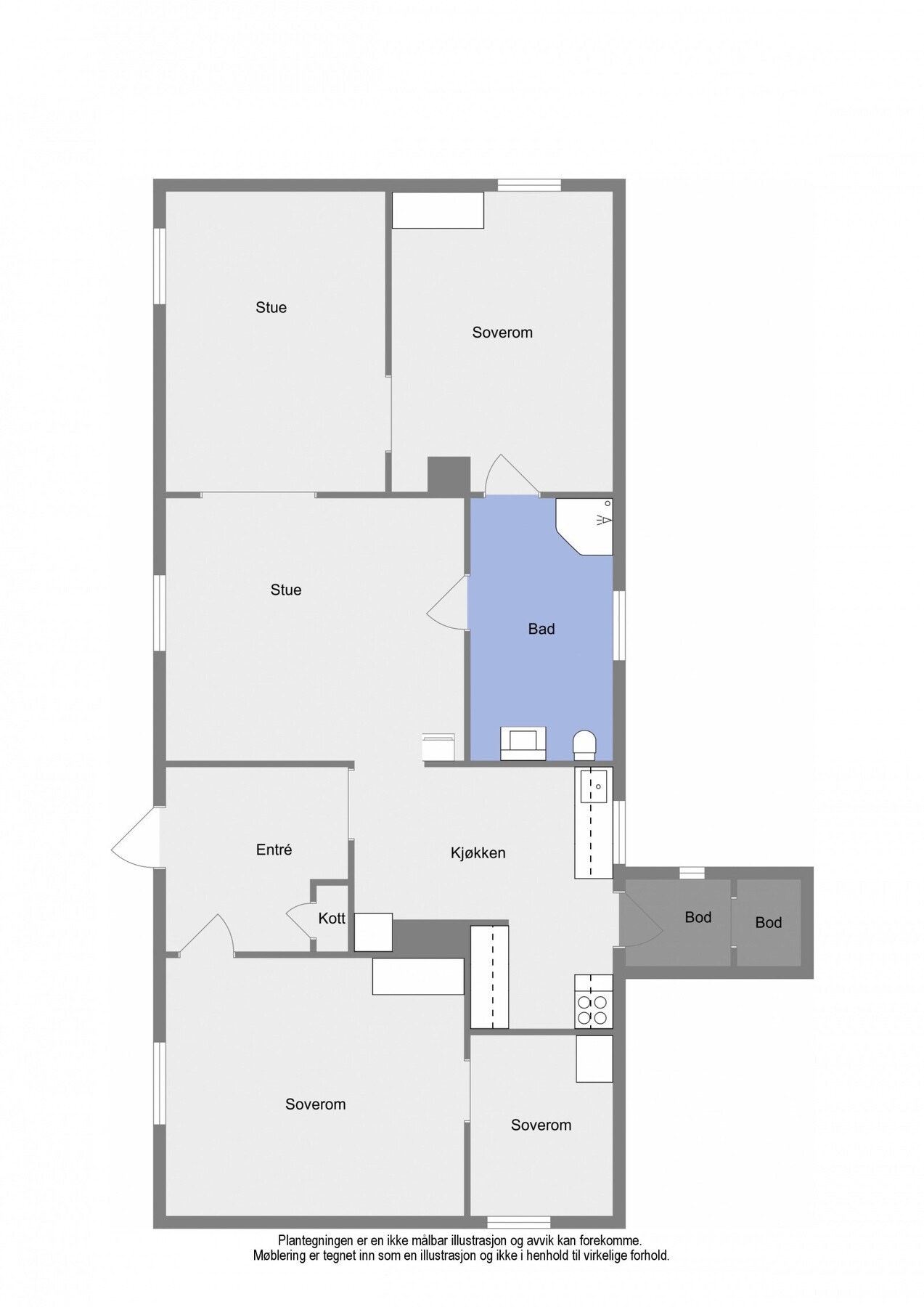 Planskisse 1. etasje Galleribilde