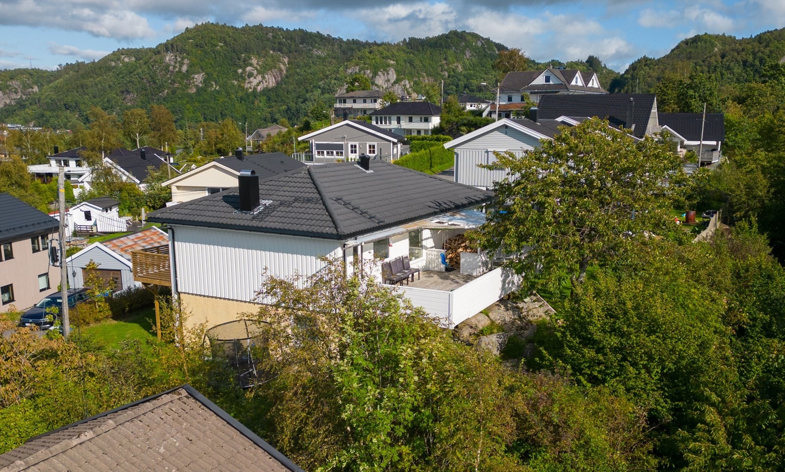 Beplantet med bl.a. frukttrær. Galleribilde
