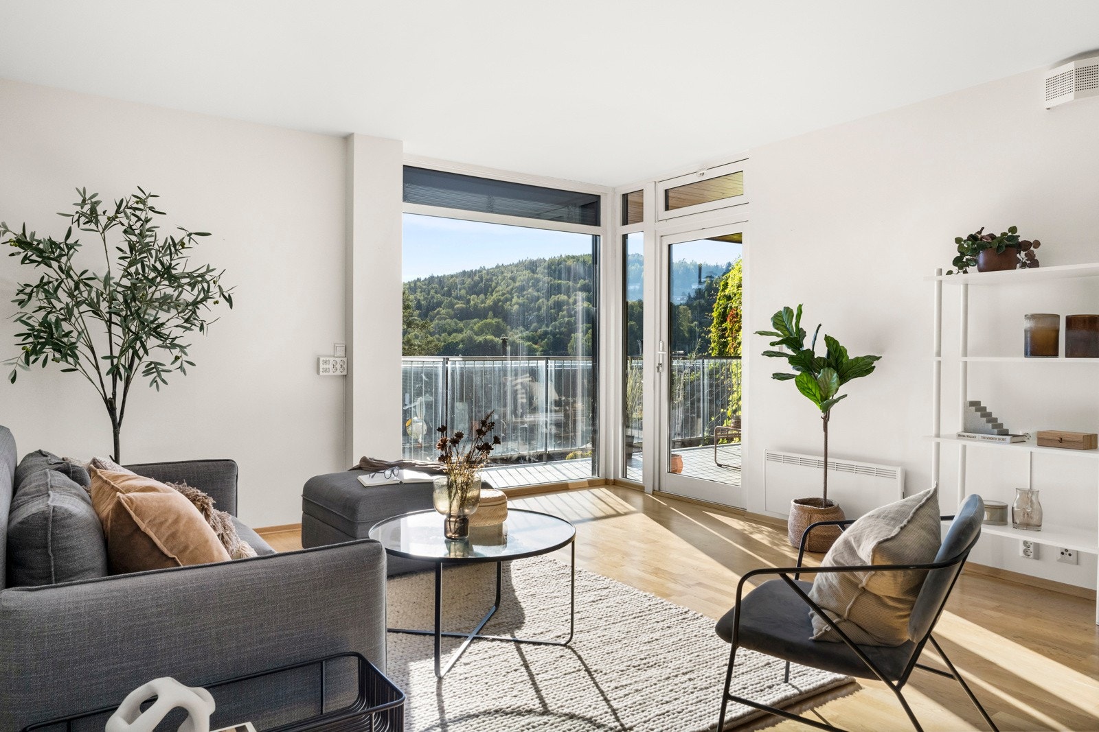 Utgang fra stue til balkong. Galleribilde