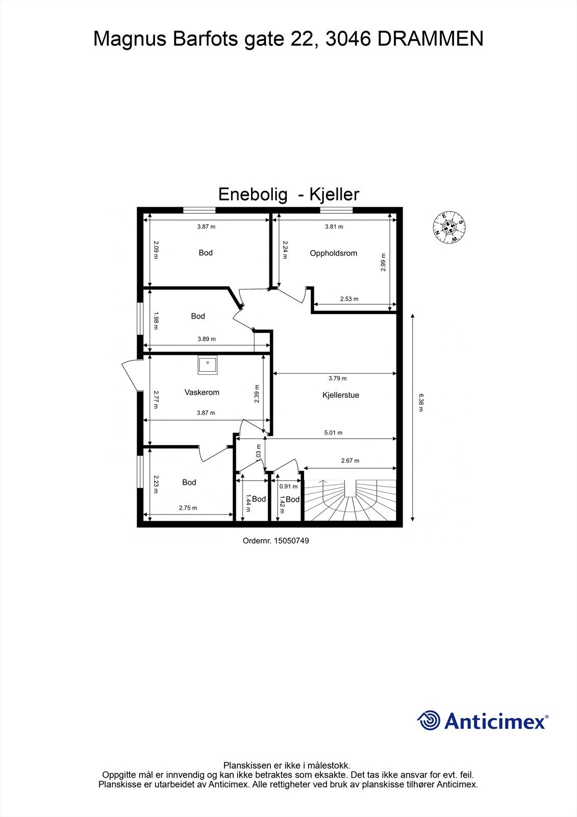 Plantegning kjeller Galleribilde