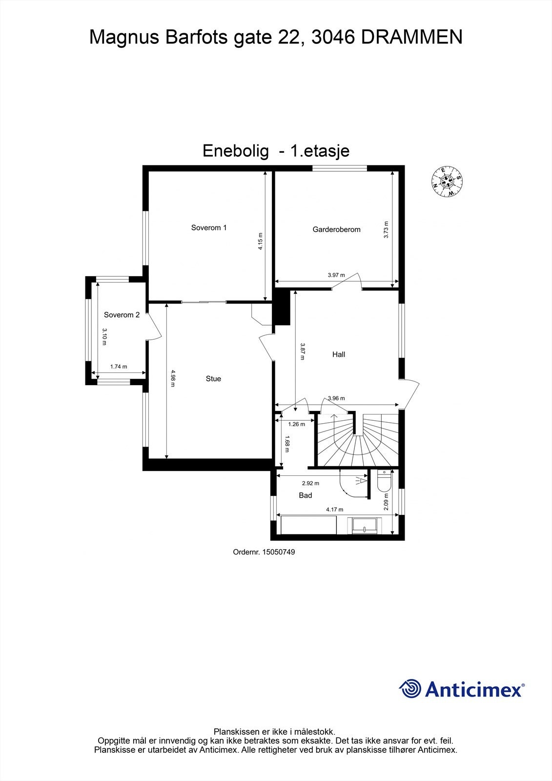 Plantegning 1. etasje Galleribilde